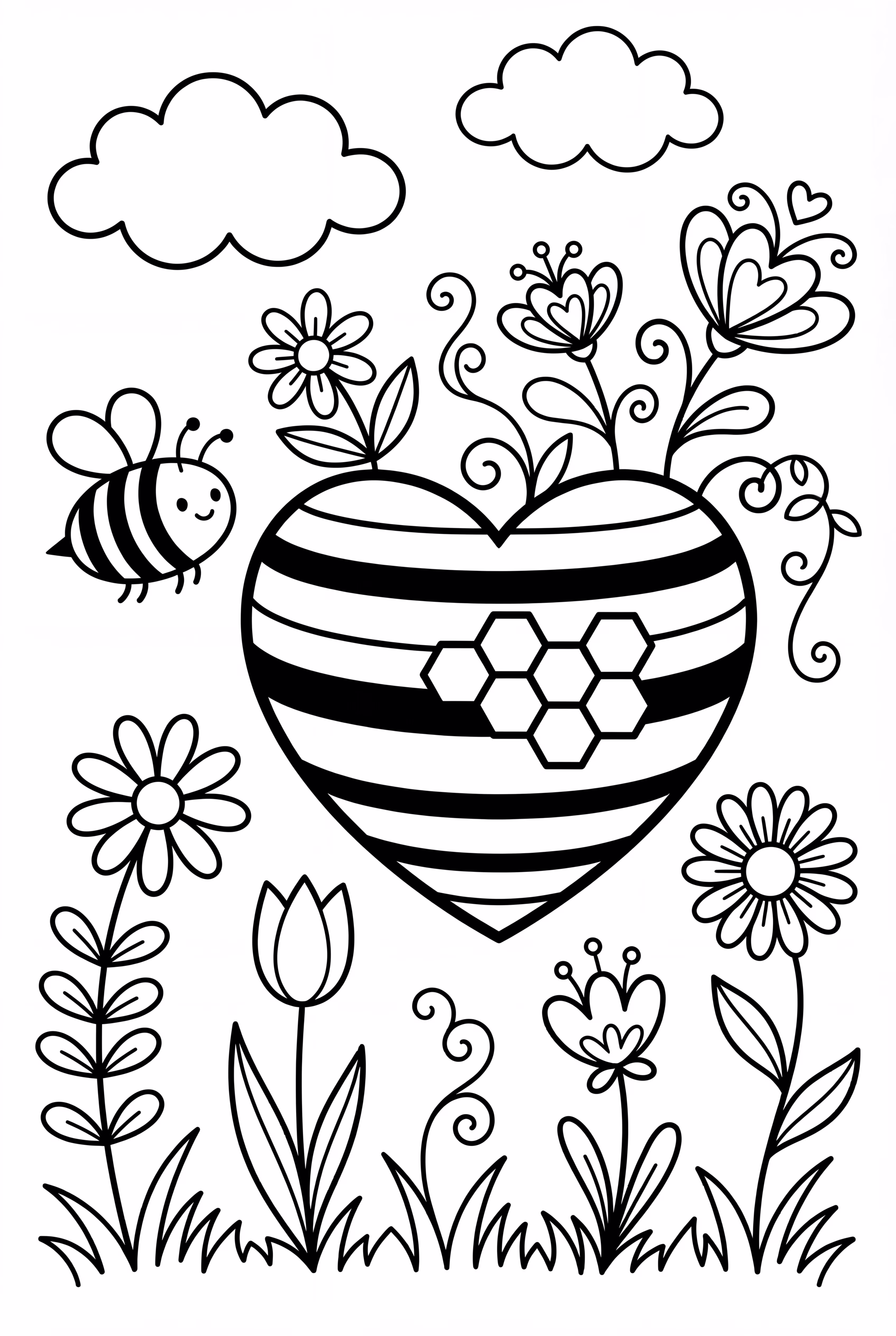 Heart-Shaped Beehive Blooms