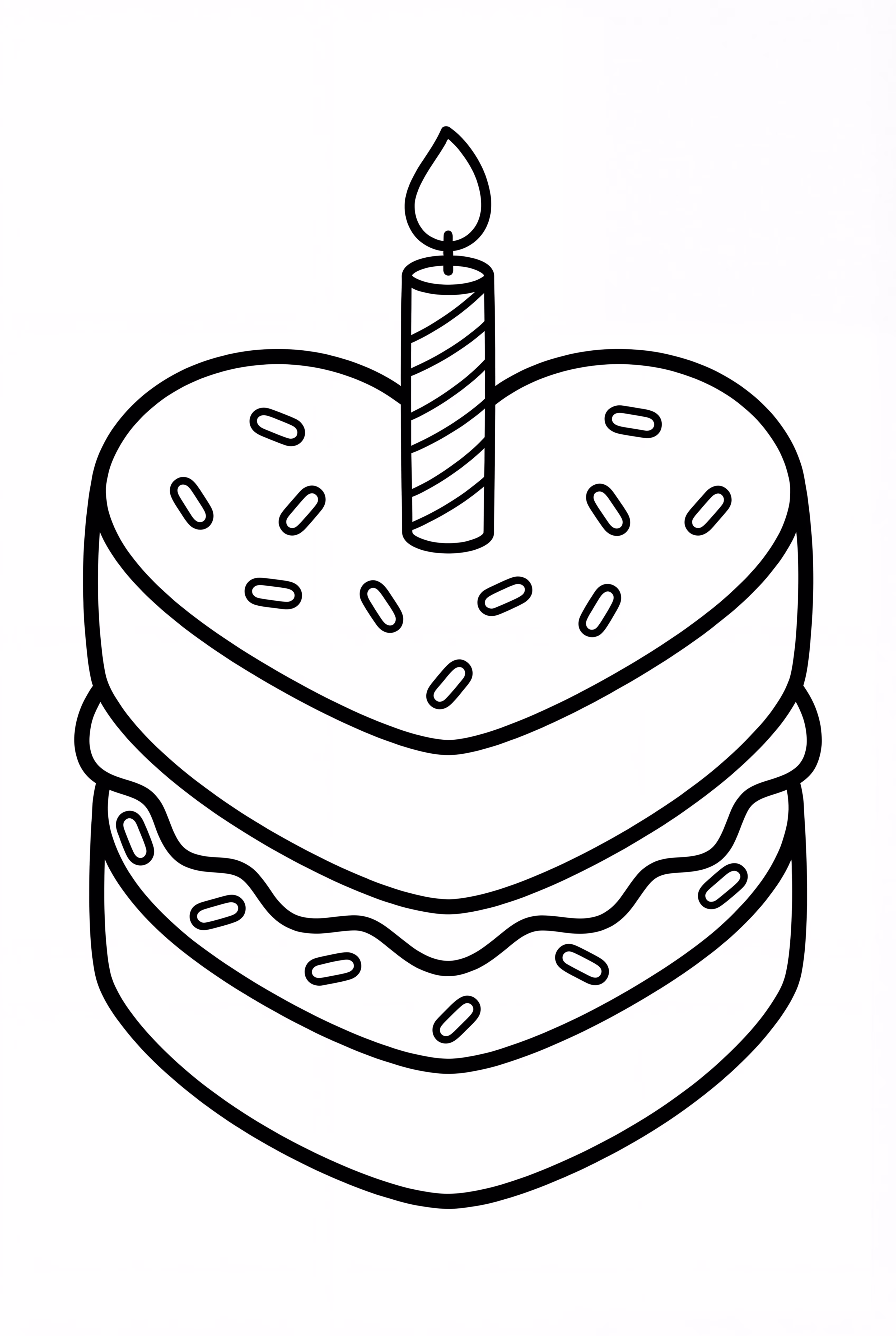 Heart-Shaped Cake With Sprinkles