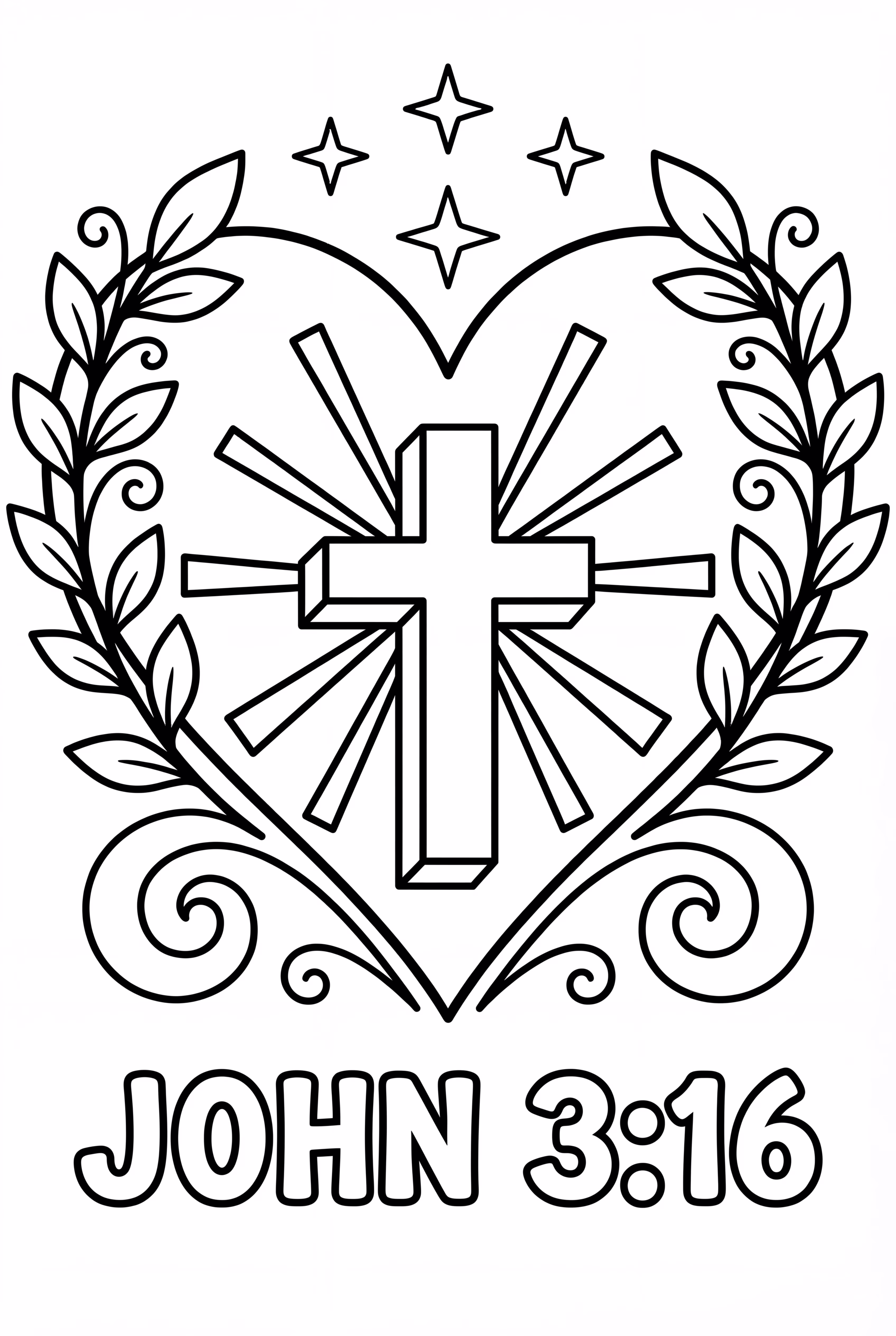 Heart With Cross And Scripture