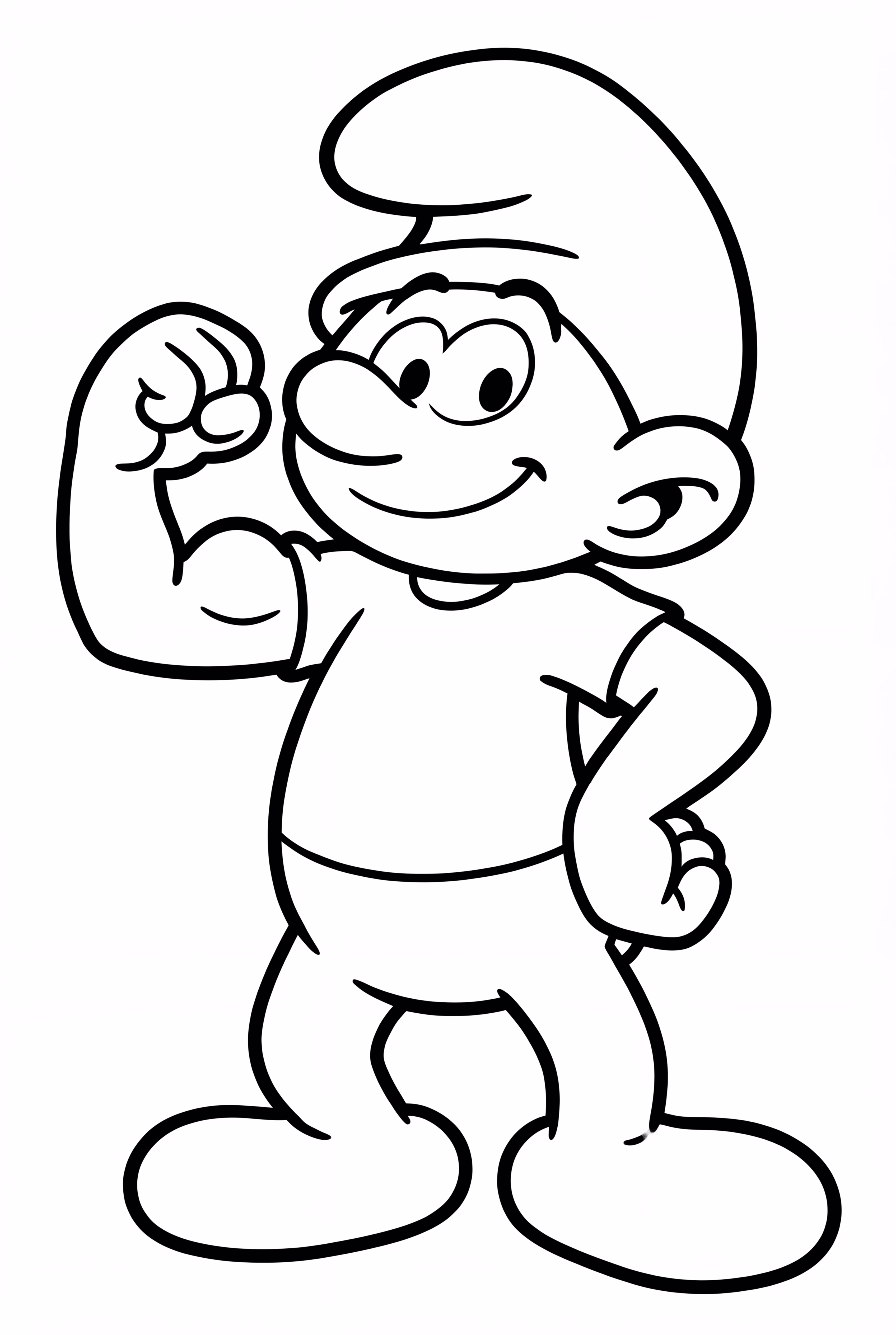 Hefty Smurf Showing His Muscle