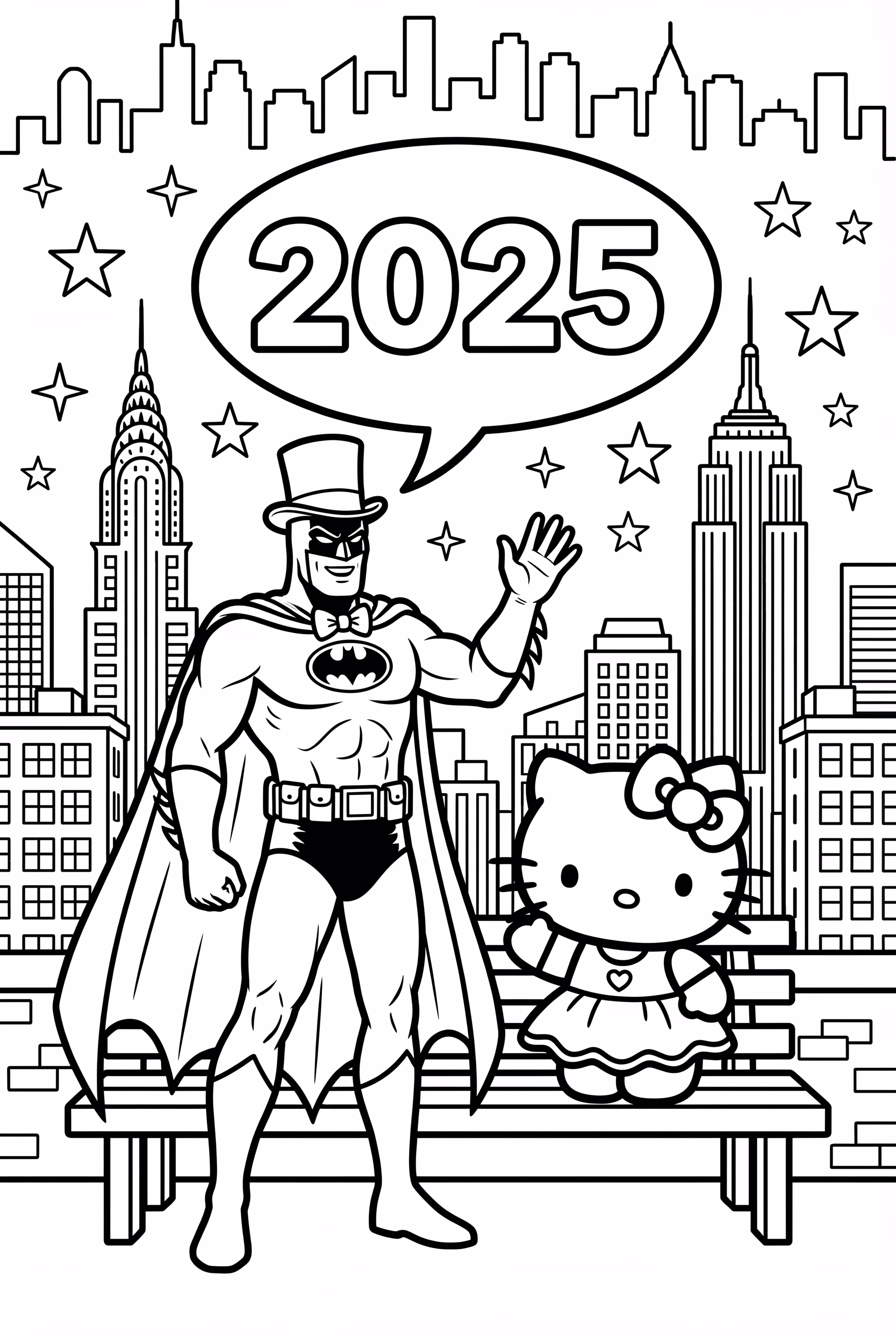 Hello Kitty和Batman 2025新年快樂-2