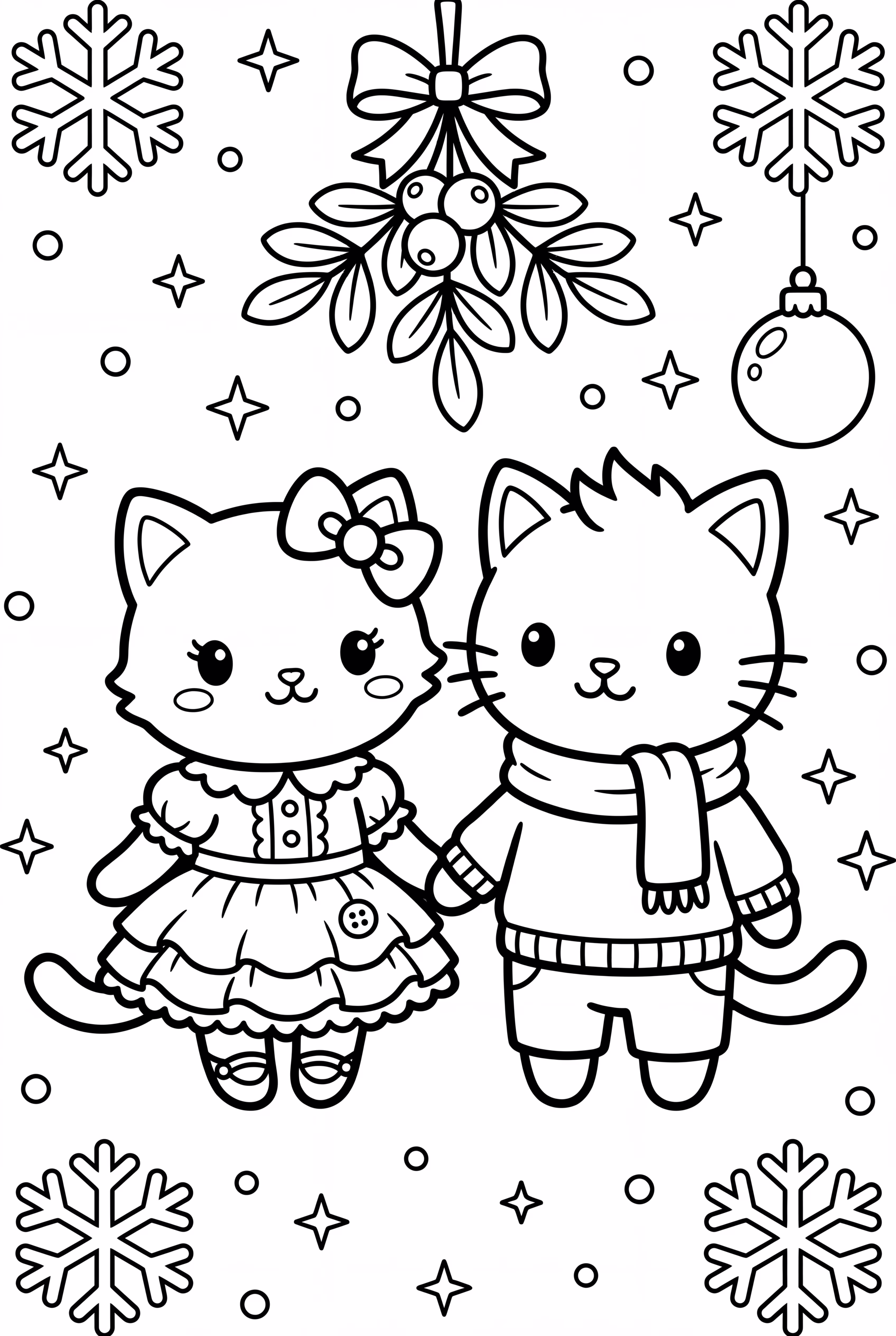 Hello Kitty와 Dear Daniel, 겨우살이 아래에서