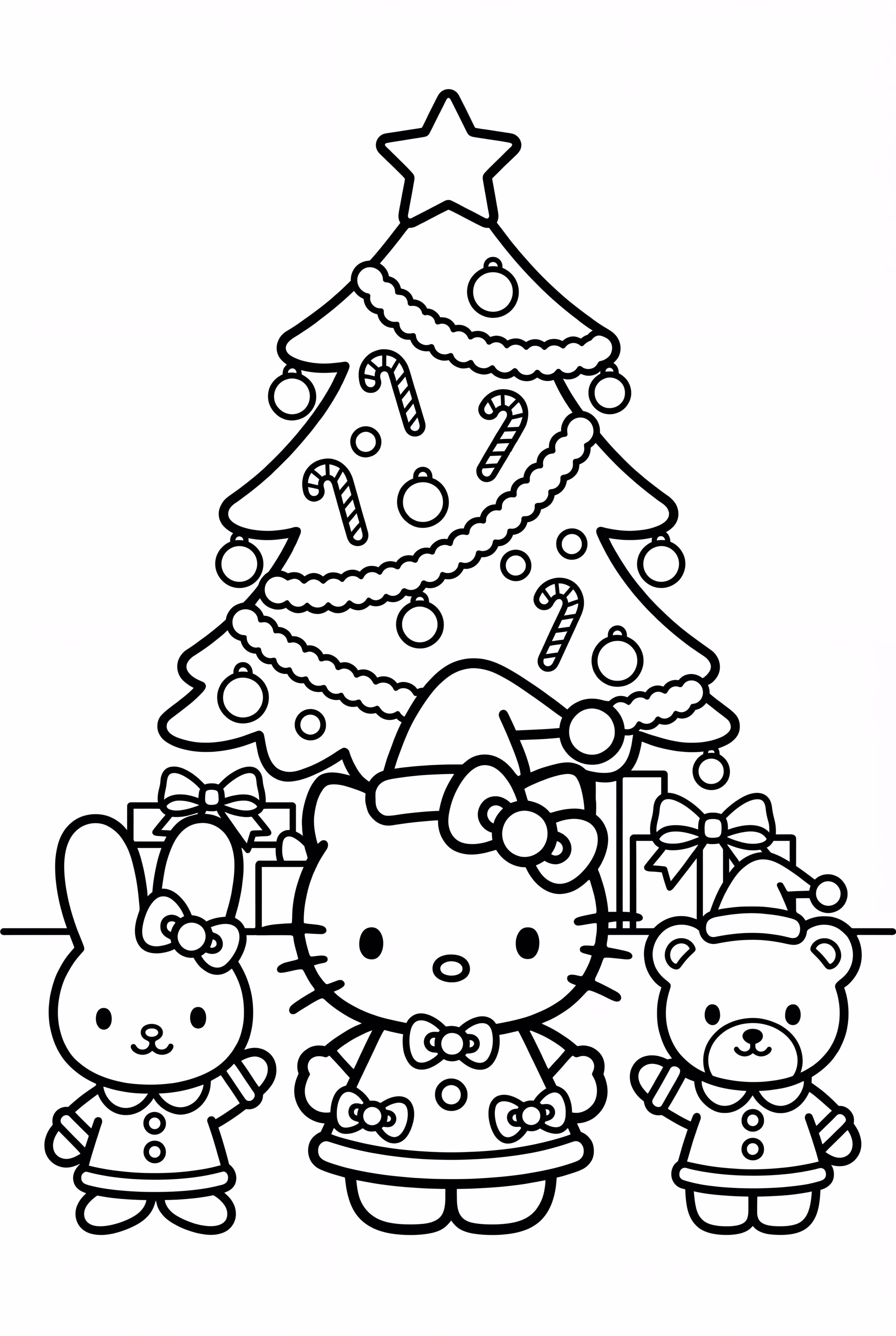 Hello Kitty And Friends Around The Tree