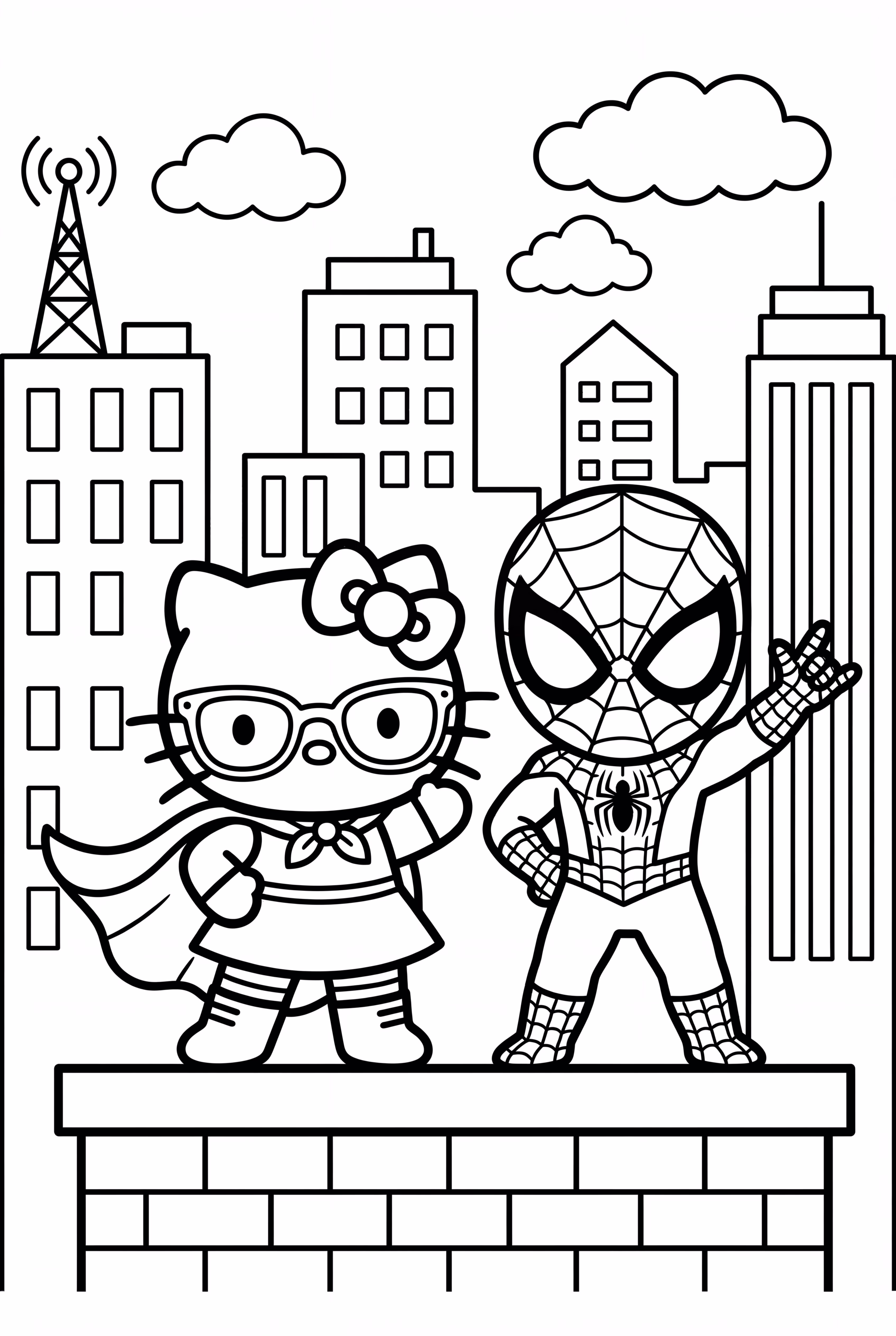 Hello Kitty 和蜘蛛人拯救一天