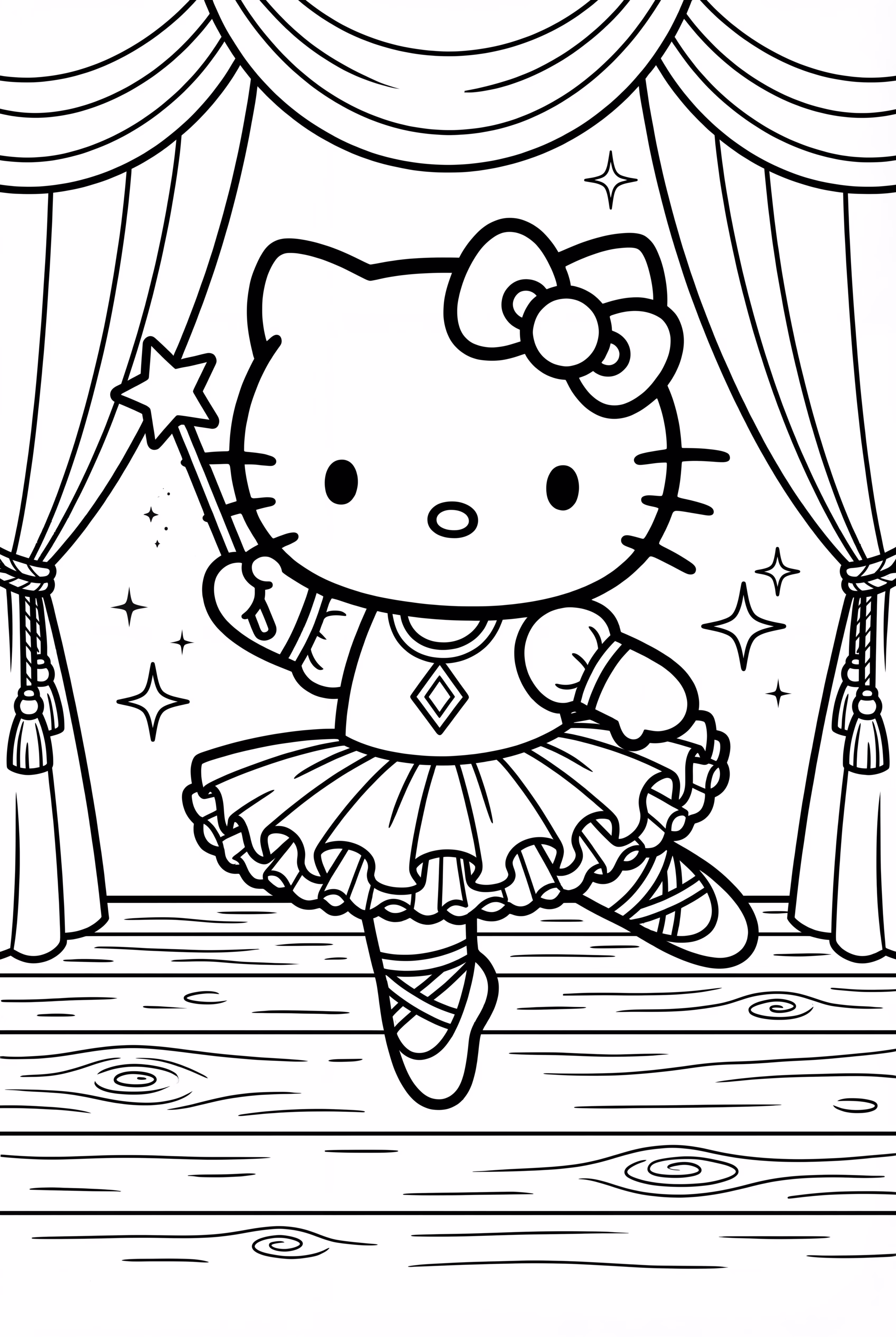 Hello Kitty Ballerina with a Magic Wand