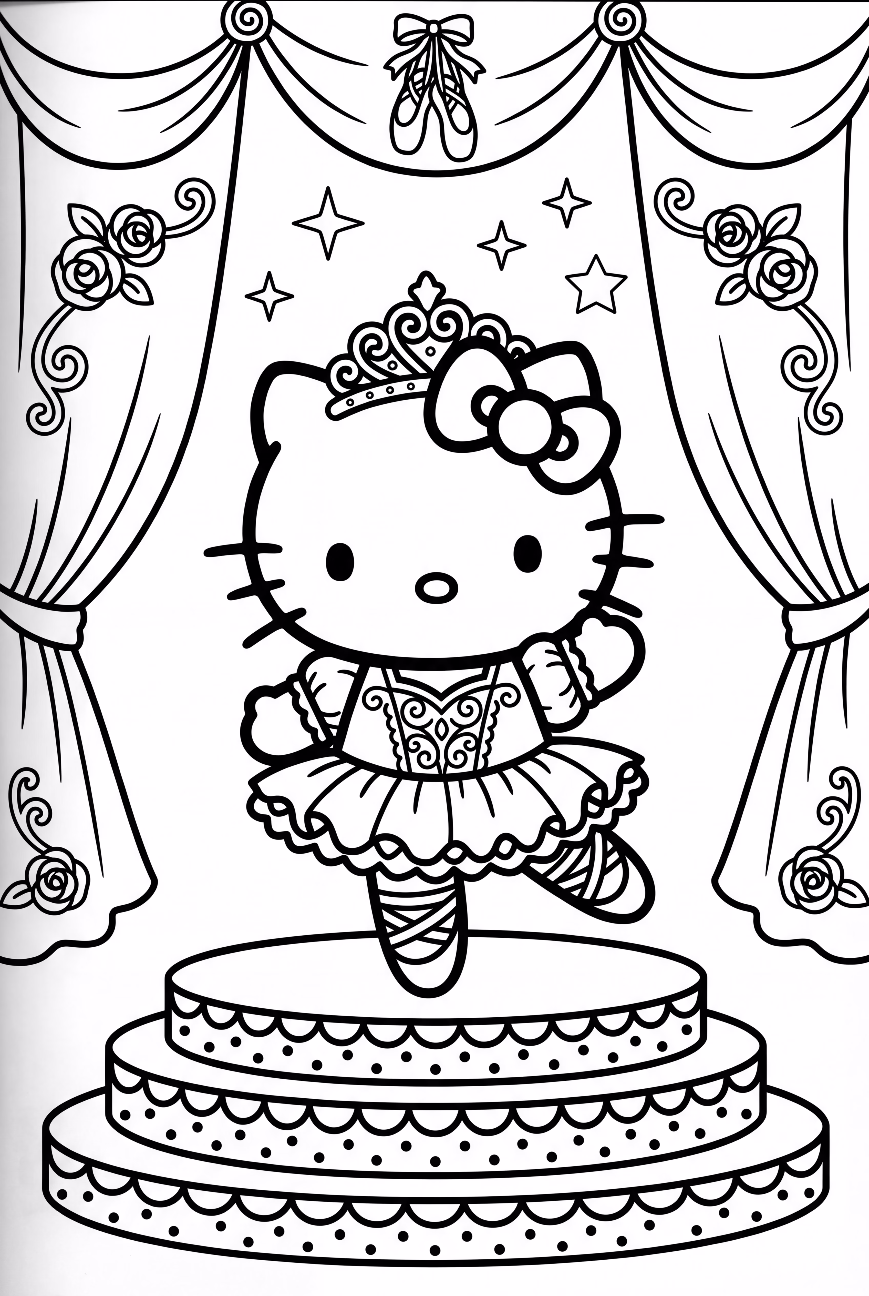 Hello Kitty Ballerina with a Sparkling Tiara