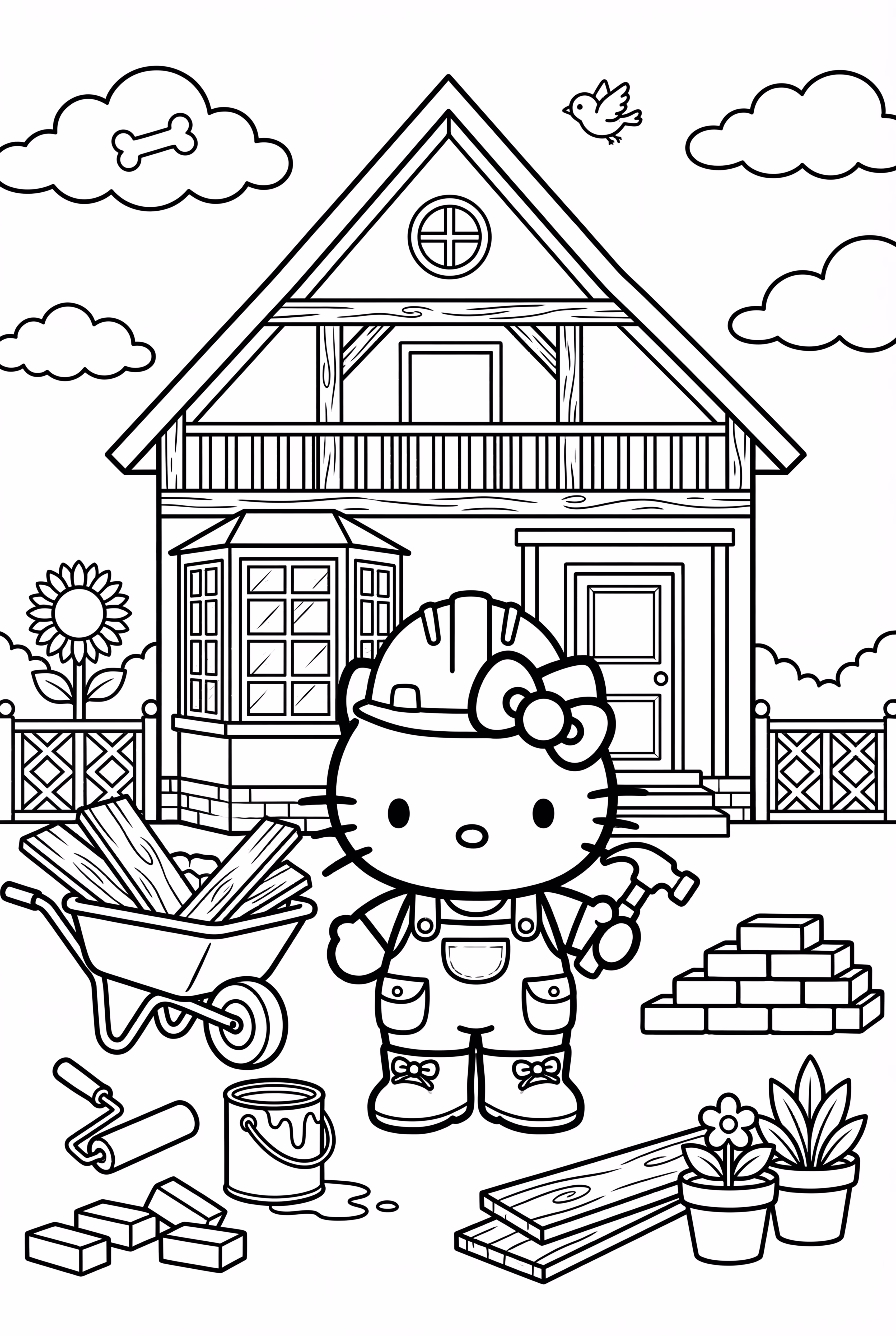 凱蒂貓在建造她的夢想家園