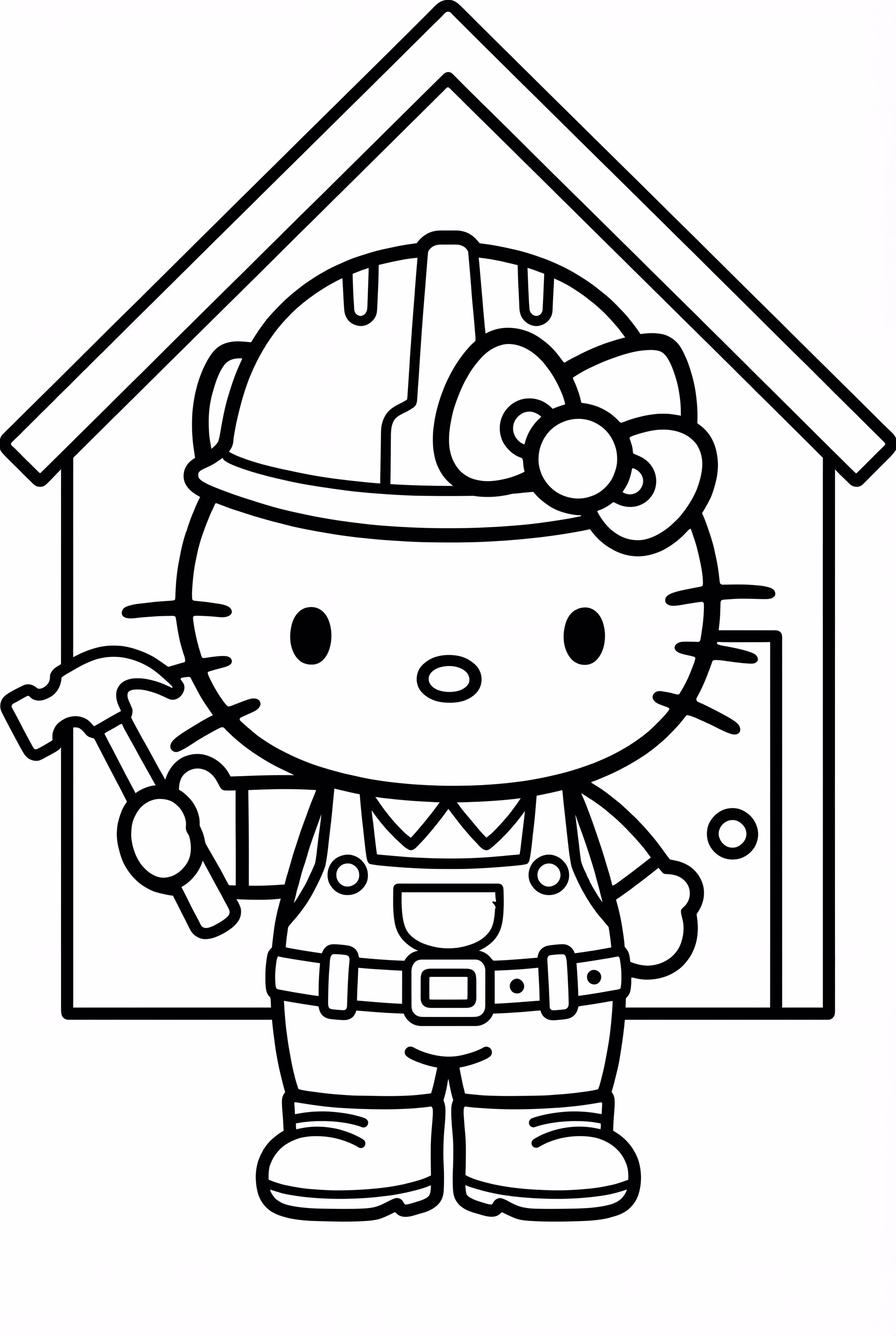 hello kitty building her dream house