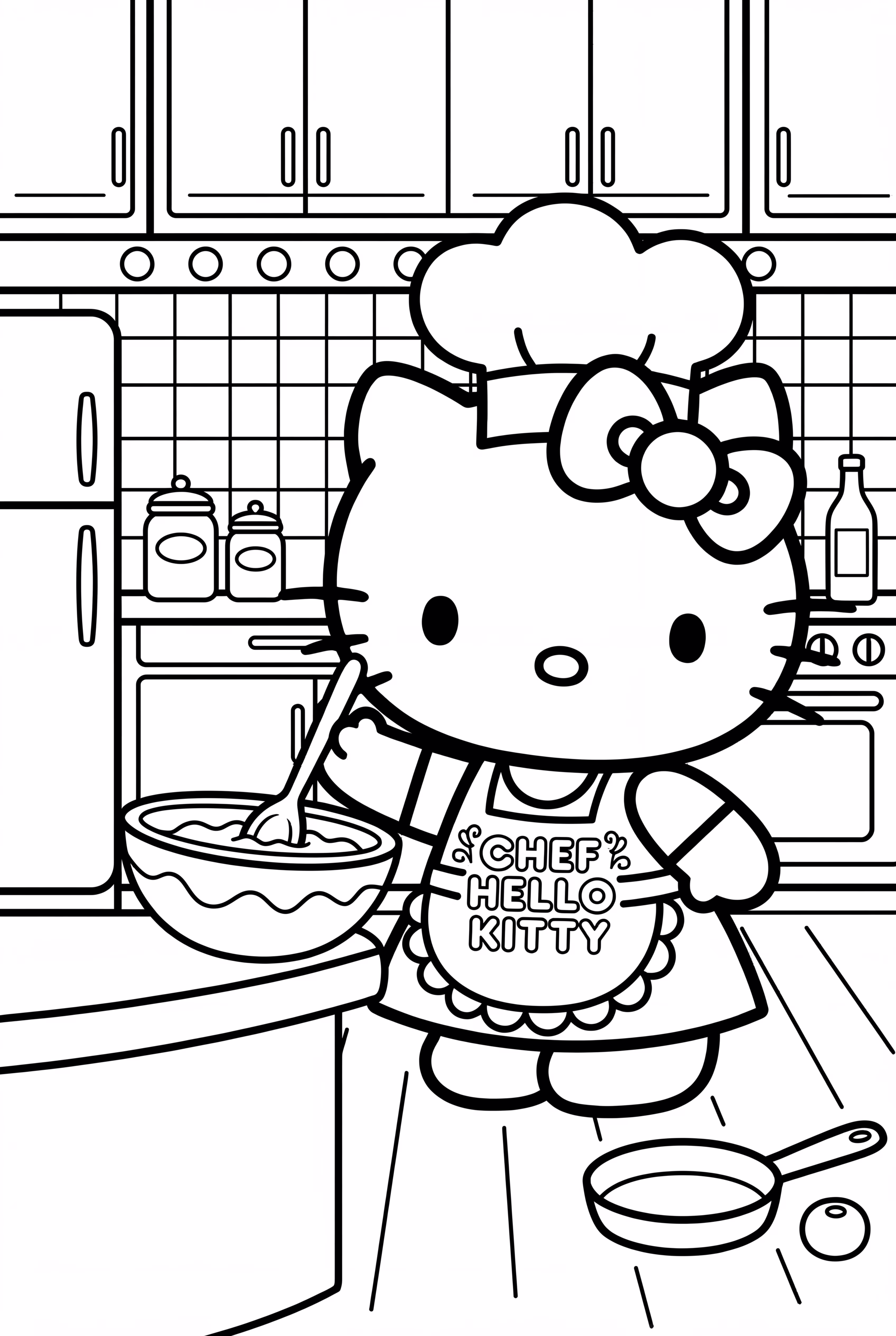 Hello Kitty 在廚房裡煮食-2