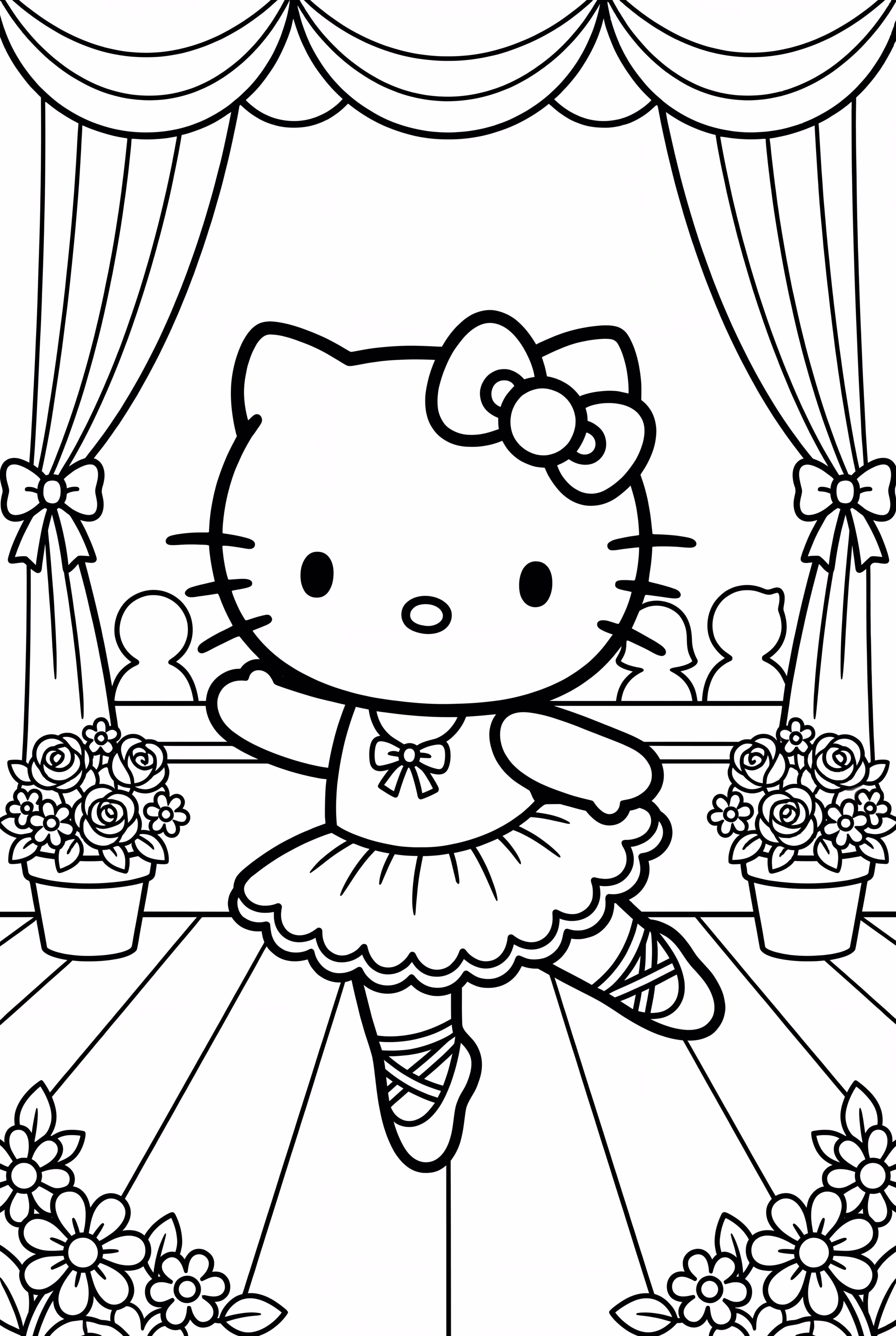 hello kitty dressed as a ballerina-2