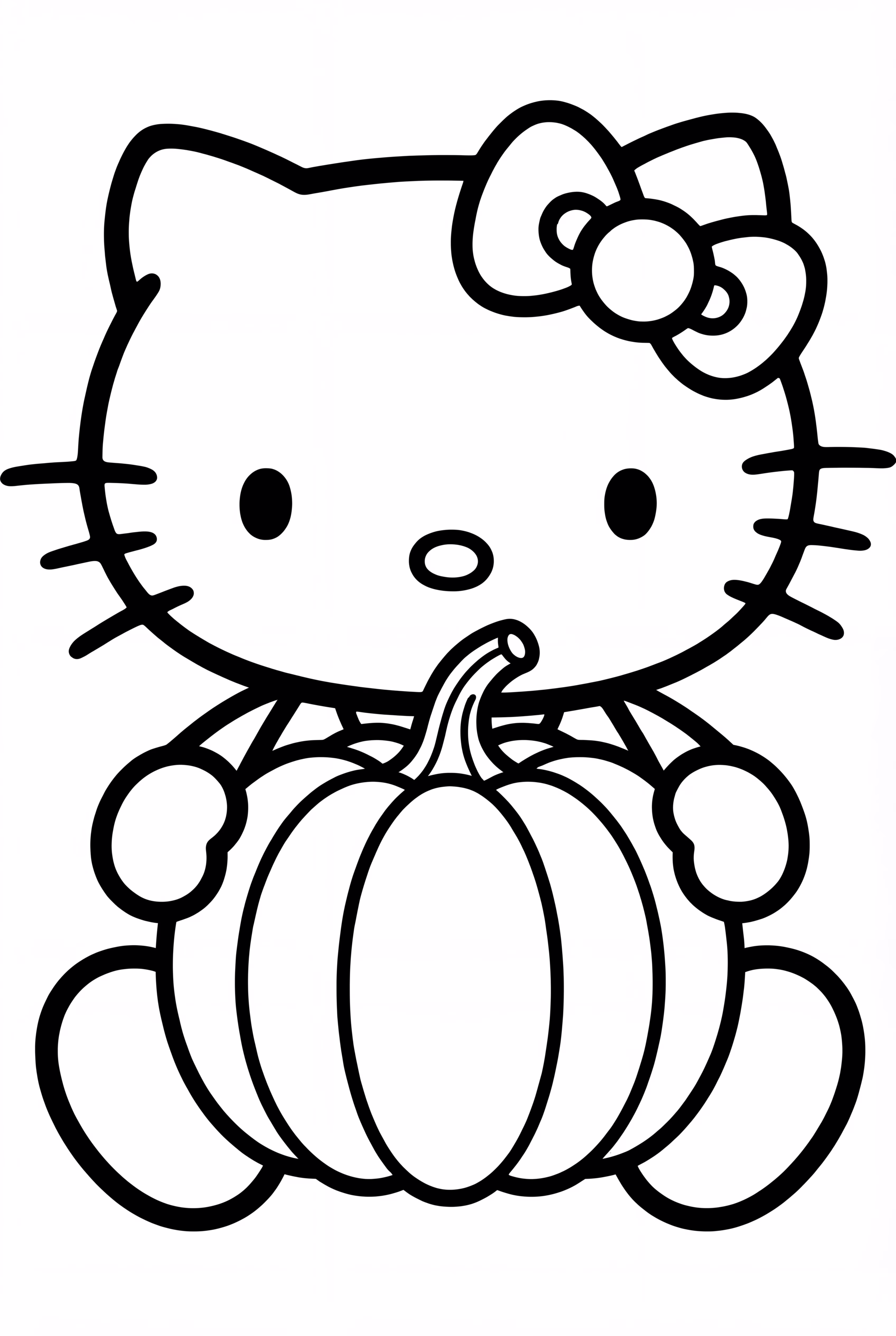 Hello Kitty Holding A Pumpkin