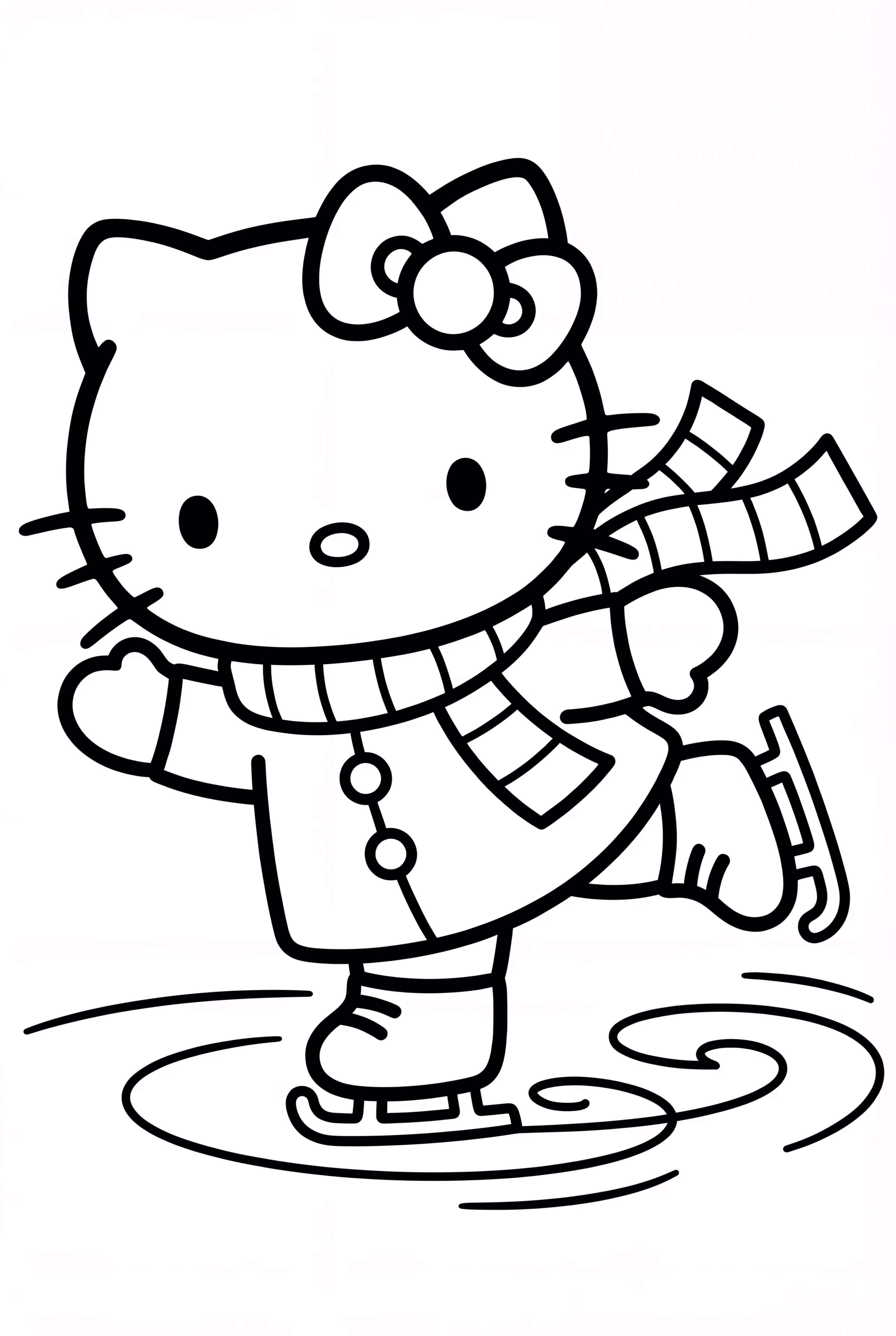 Hello Kitty Patinando sobre Hielo