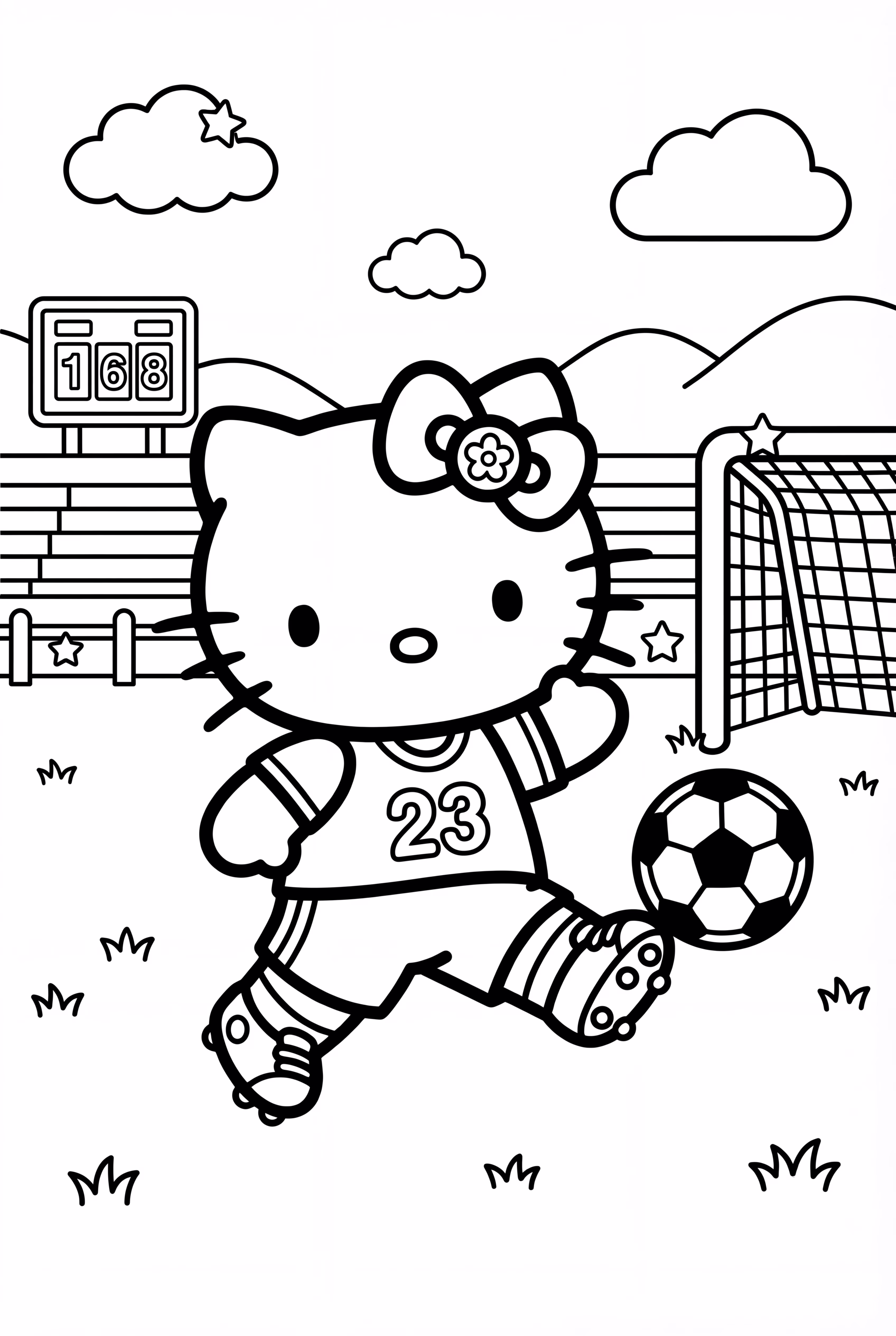 hello kitty en uniforme de fútbol-2