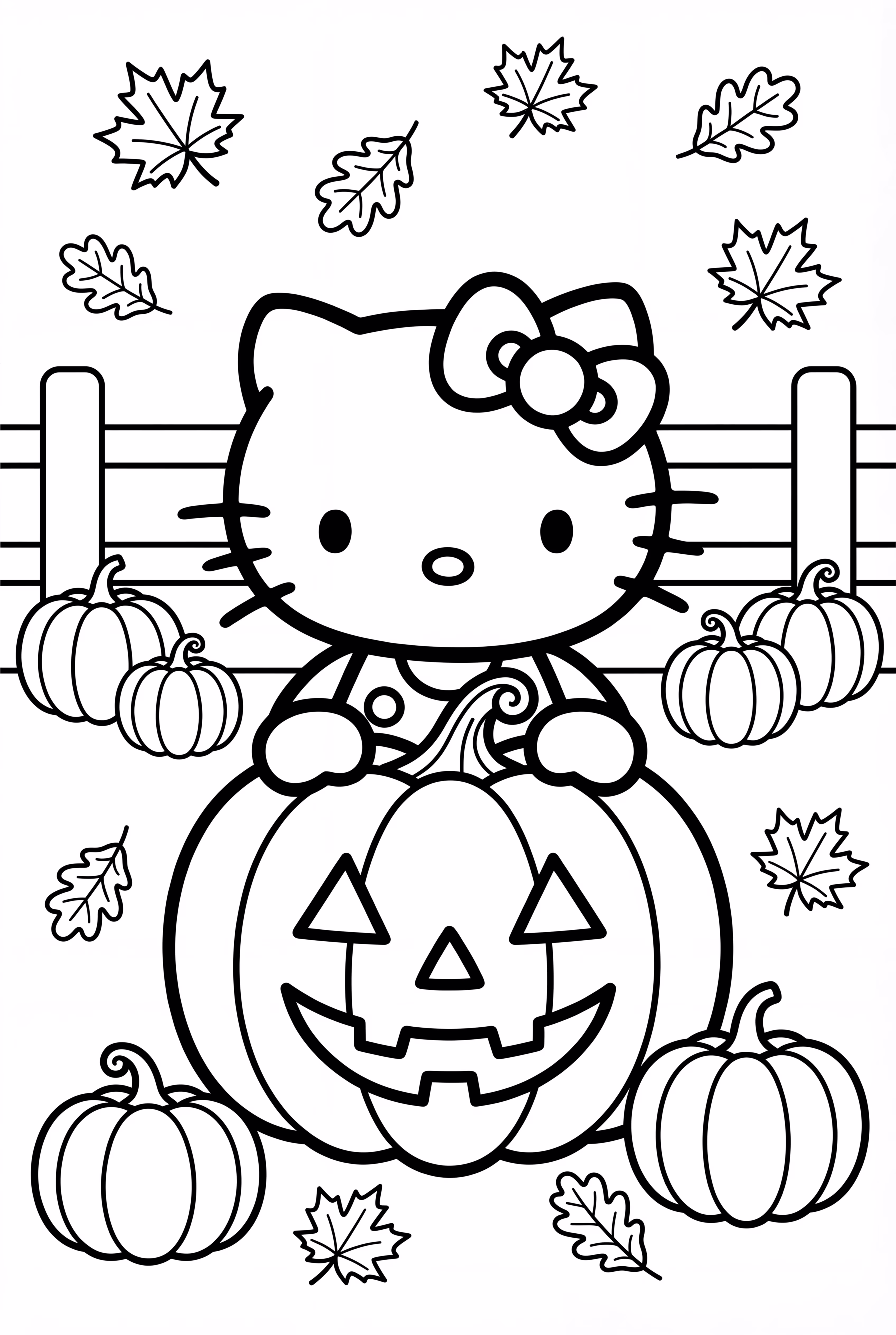 Hello Kitty In The Pumpkin Patch