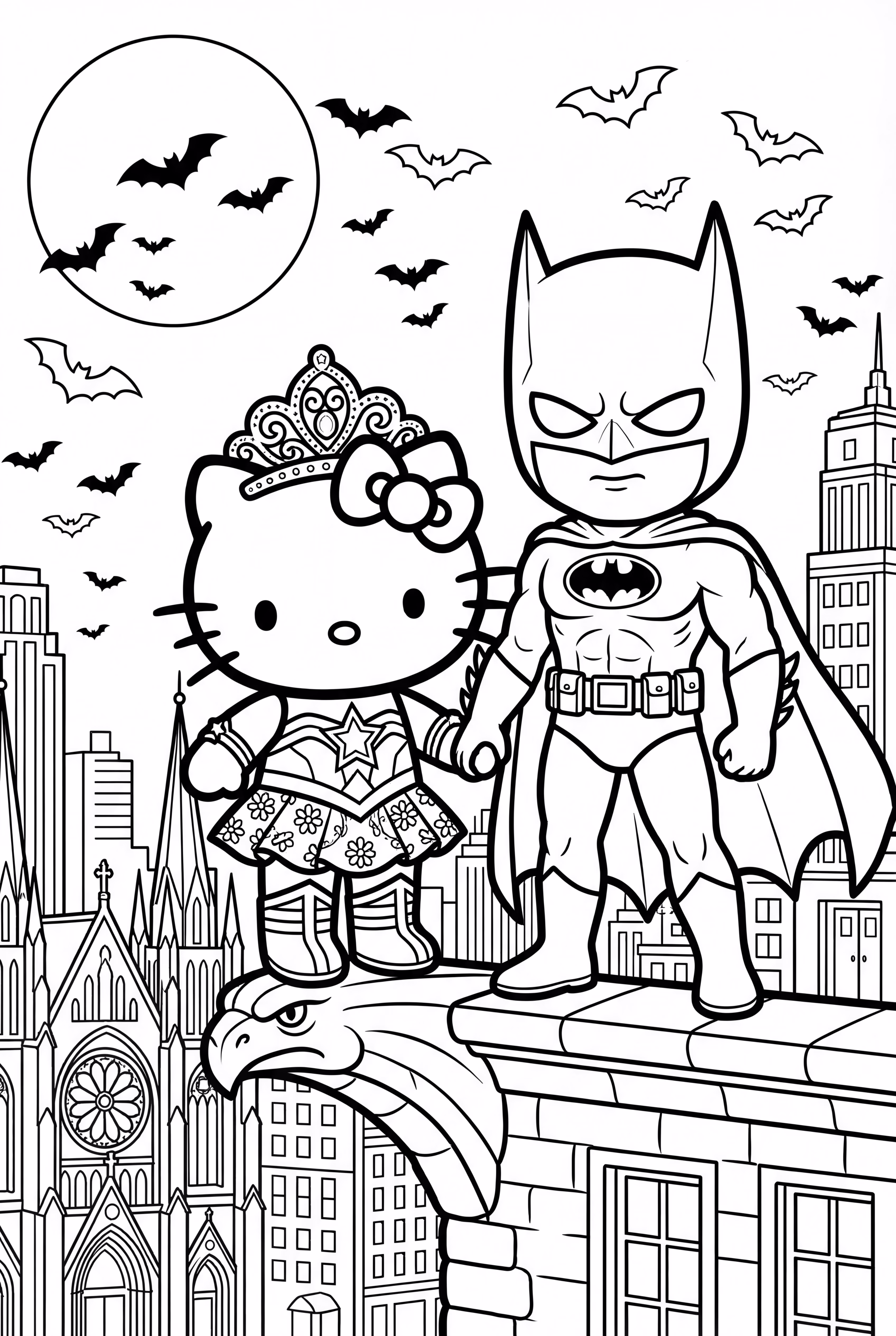 Hello Kitty Meets Batman