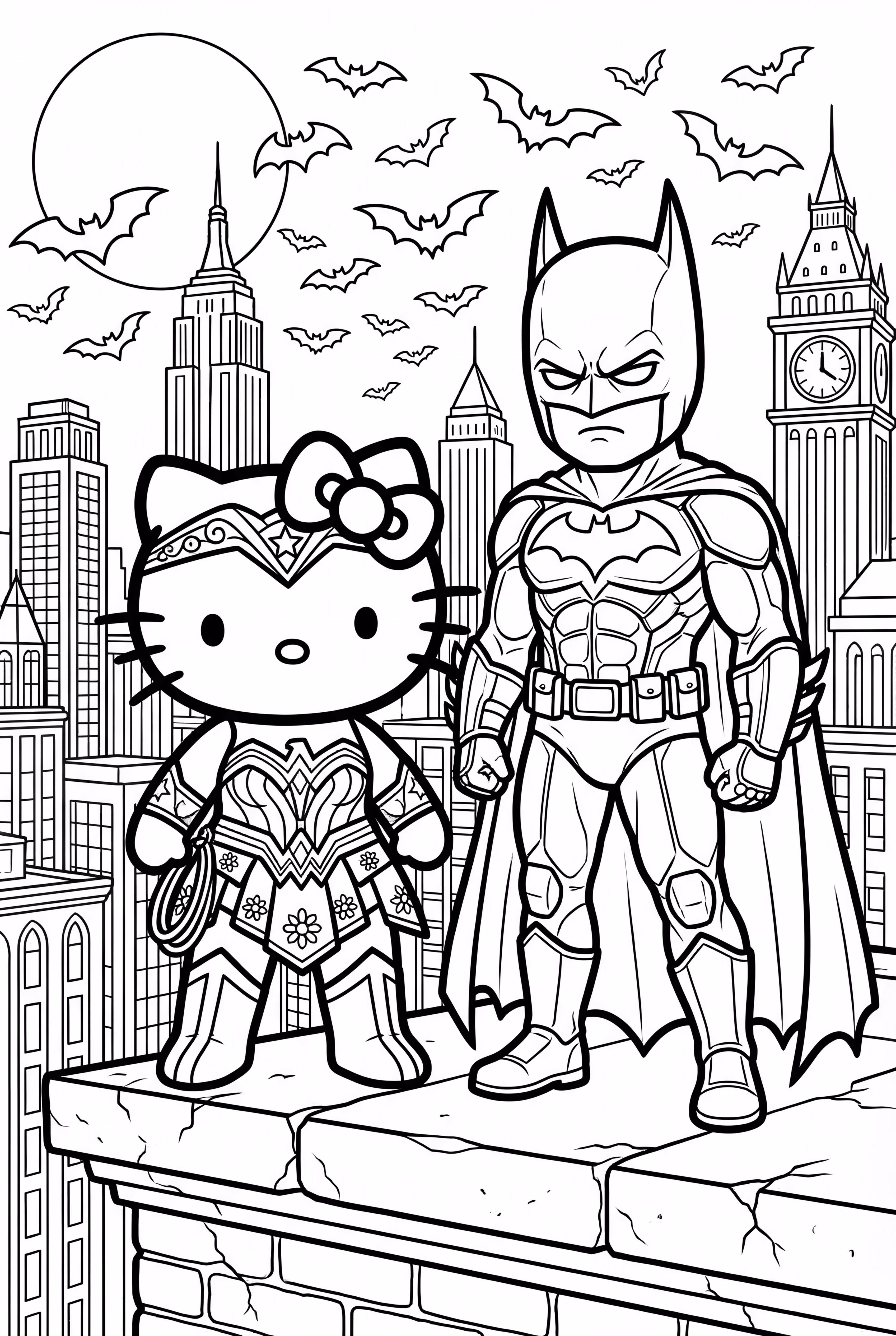 Hello Kitty Meets Batman
