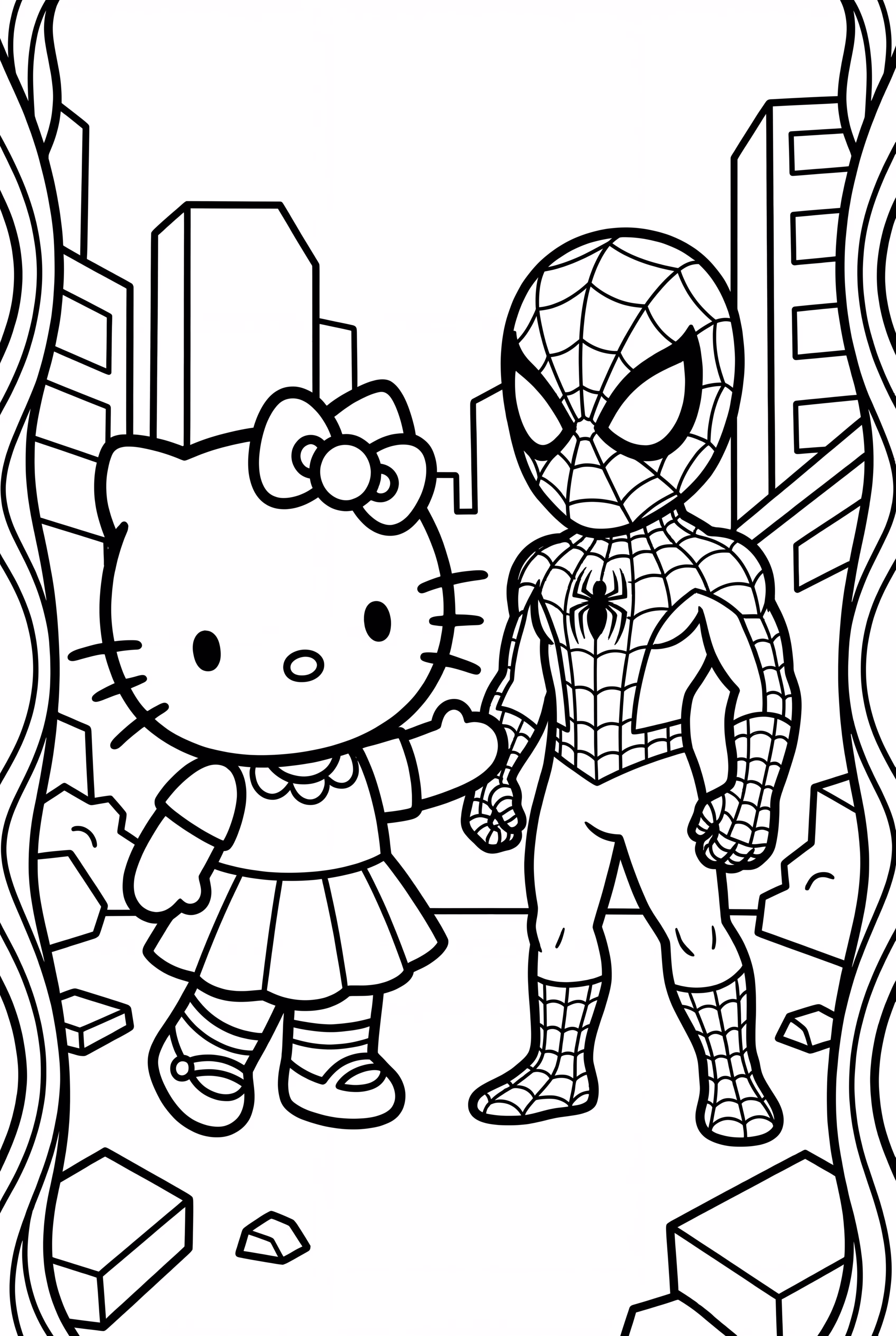 Hello Kitty Meets Spider-Man