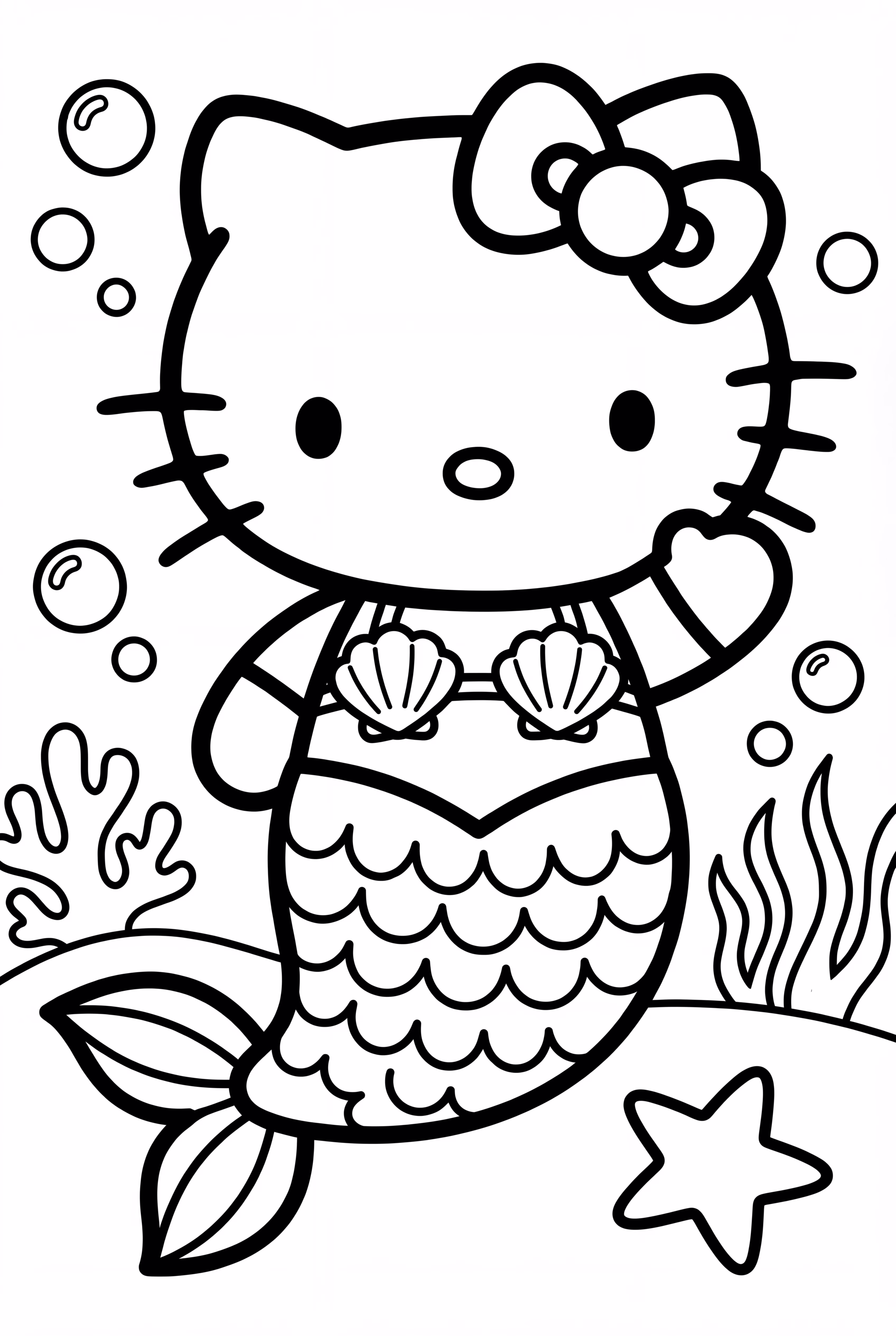 Hello Kitty Mermaid Waving Hello