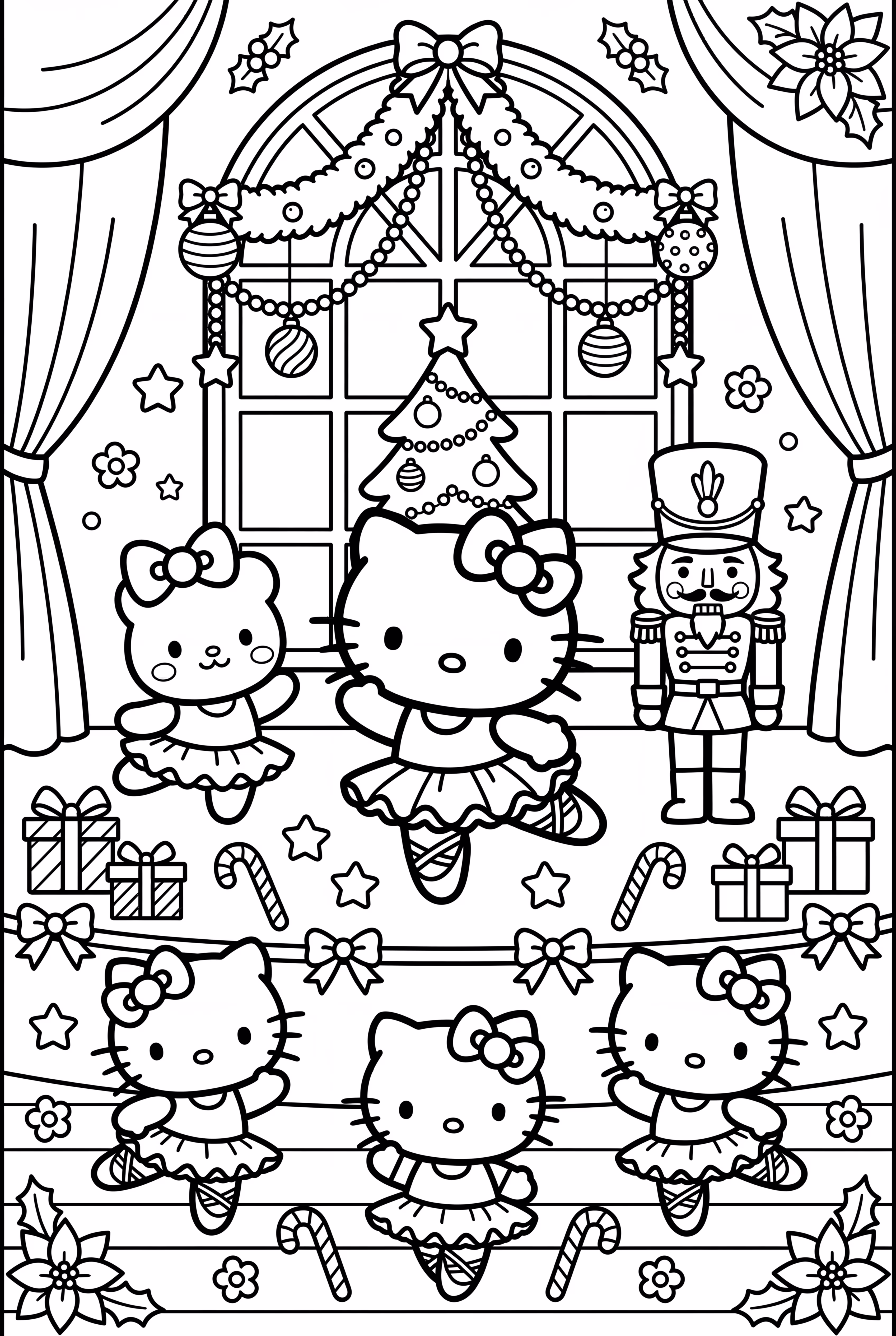 Hello Kitty's Christmas Nutcracker Ballet Scene