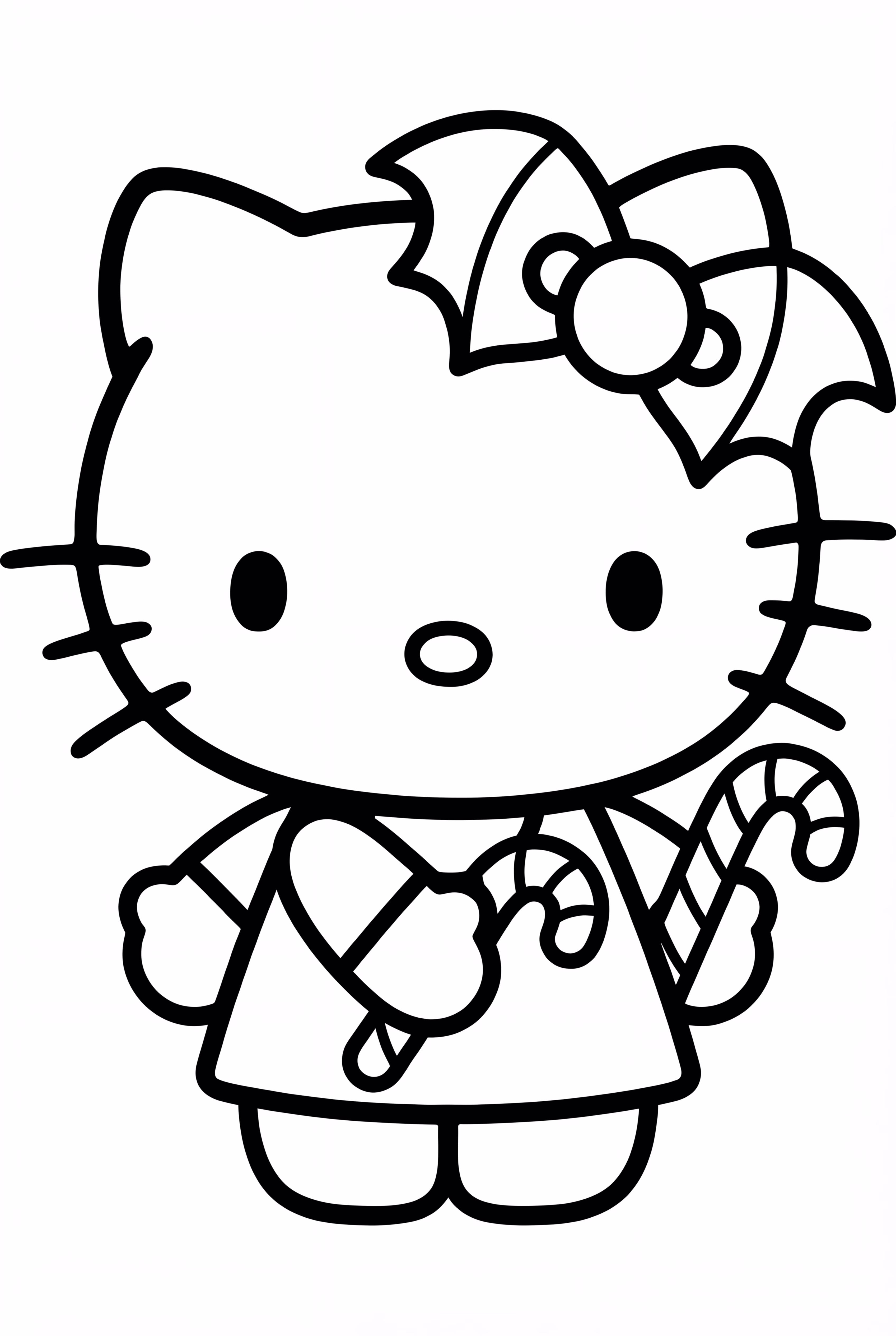 Hello Kitty's Spooky Bat Bow