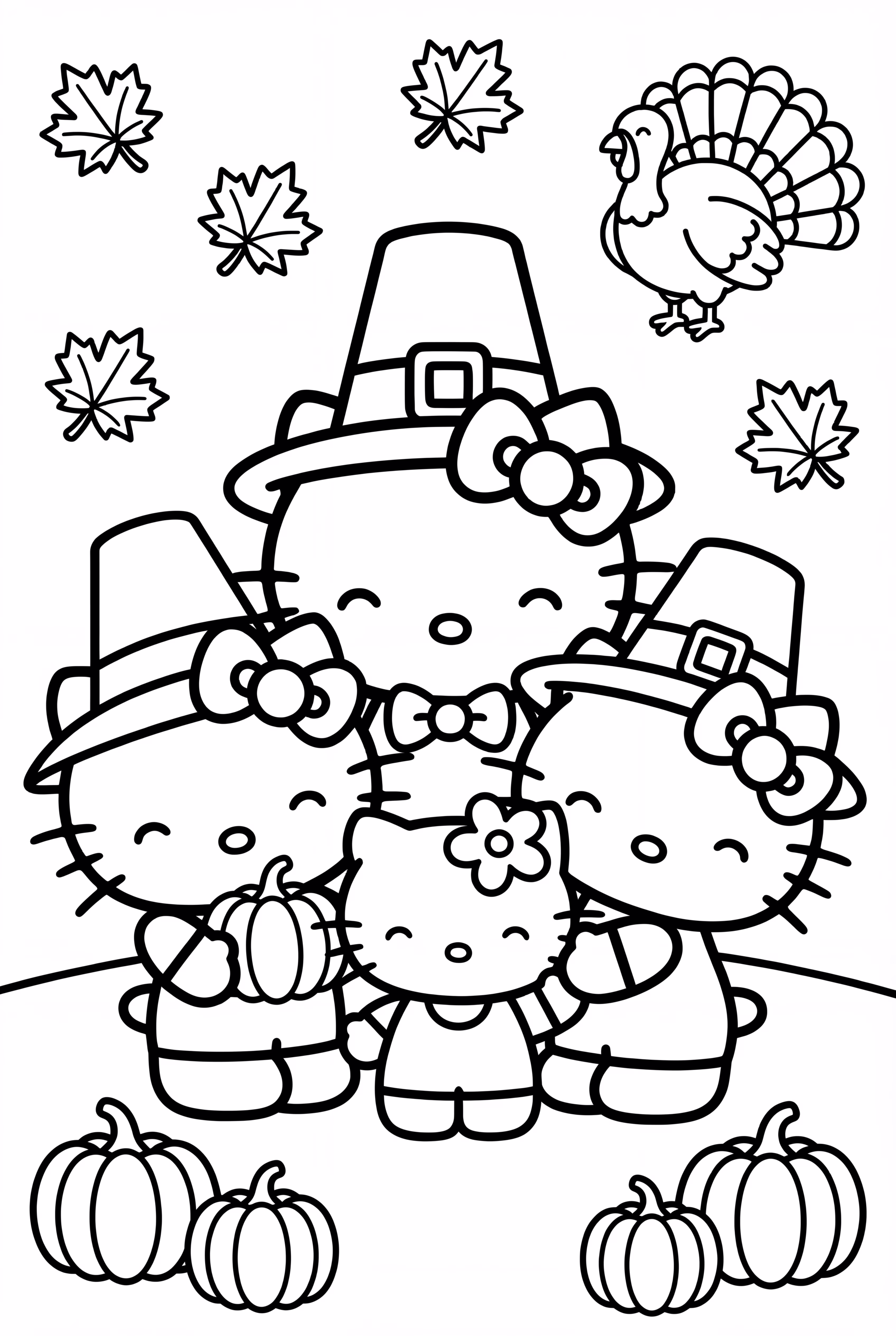 Hello Kitty Thanksgiving Family Hug