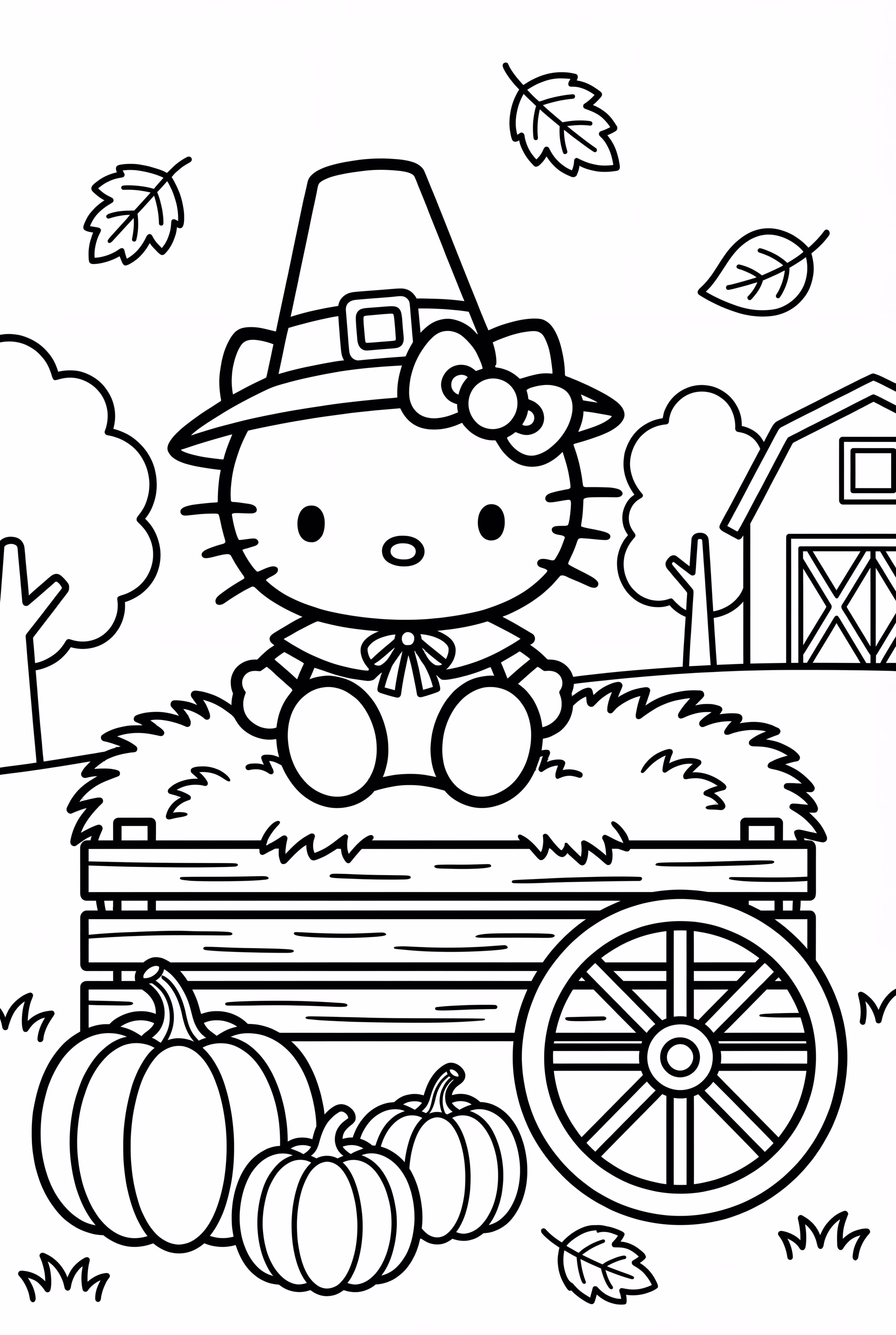 Hello Kitty Thanksgiving On A Hayride
