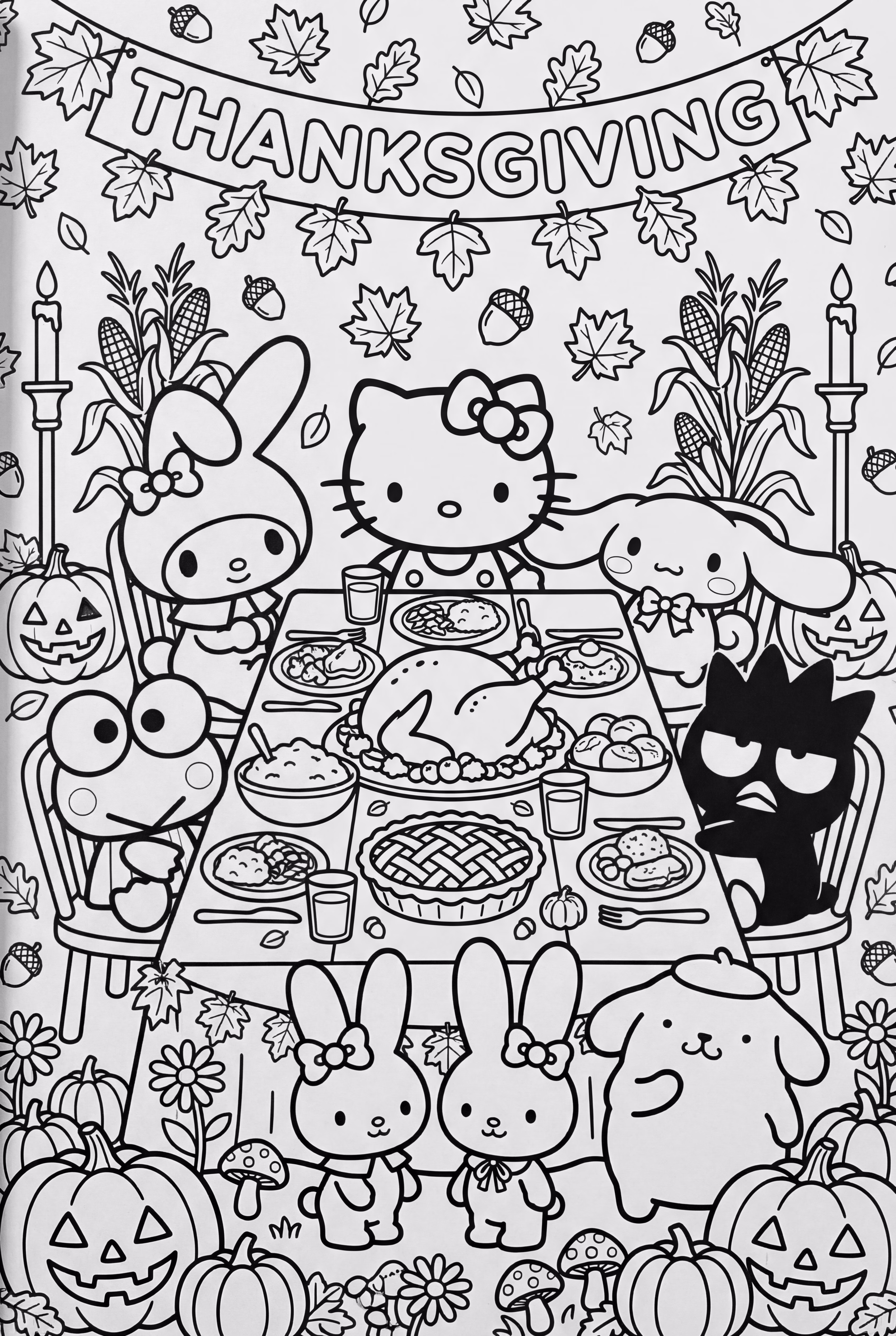 Hello Kitty Thanksgiving With All Her Friends