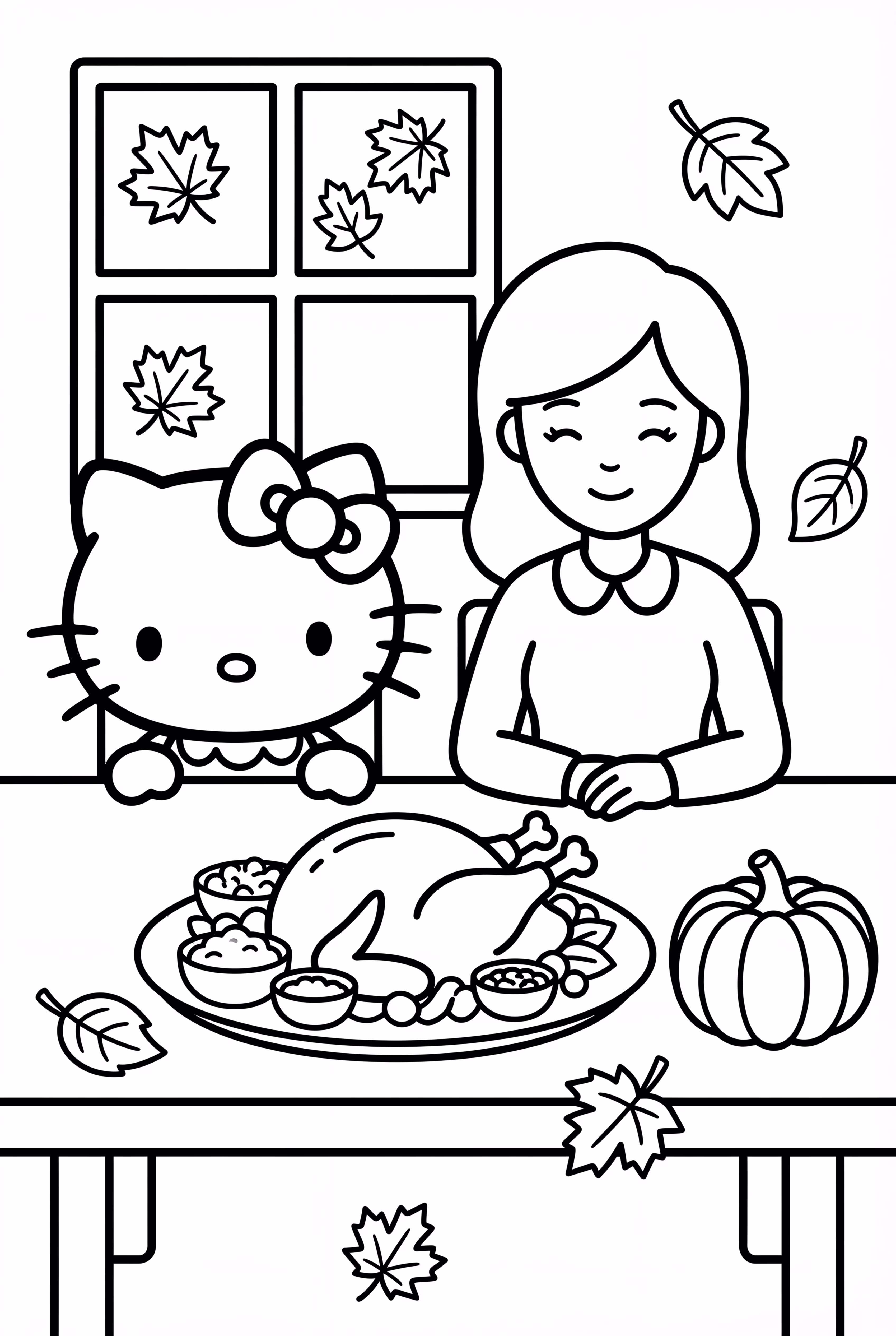 Hello Kitty Acción de Gracias con Mamá Mary