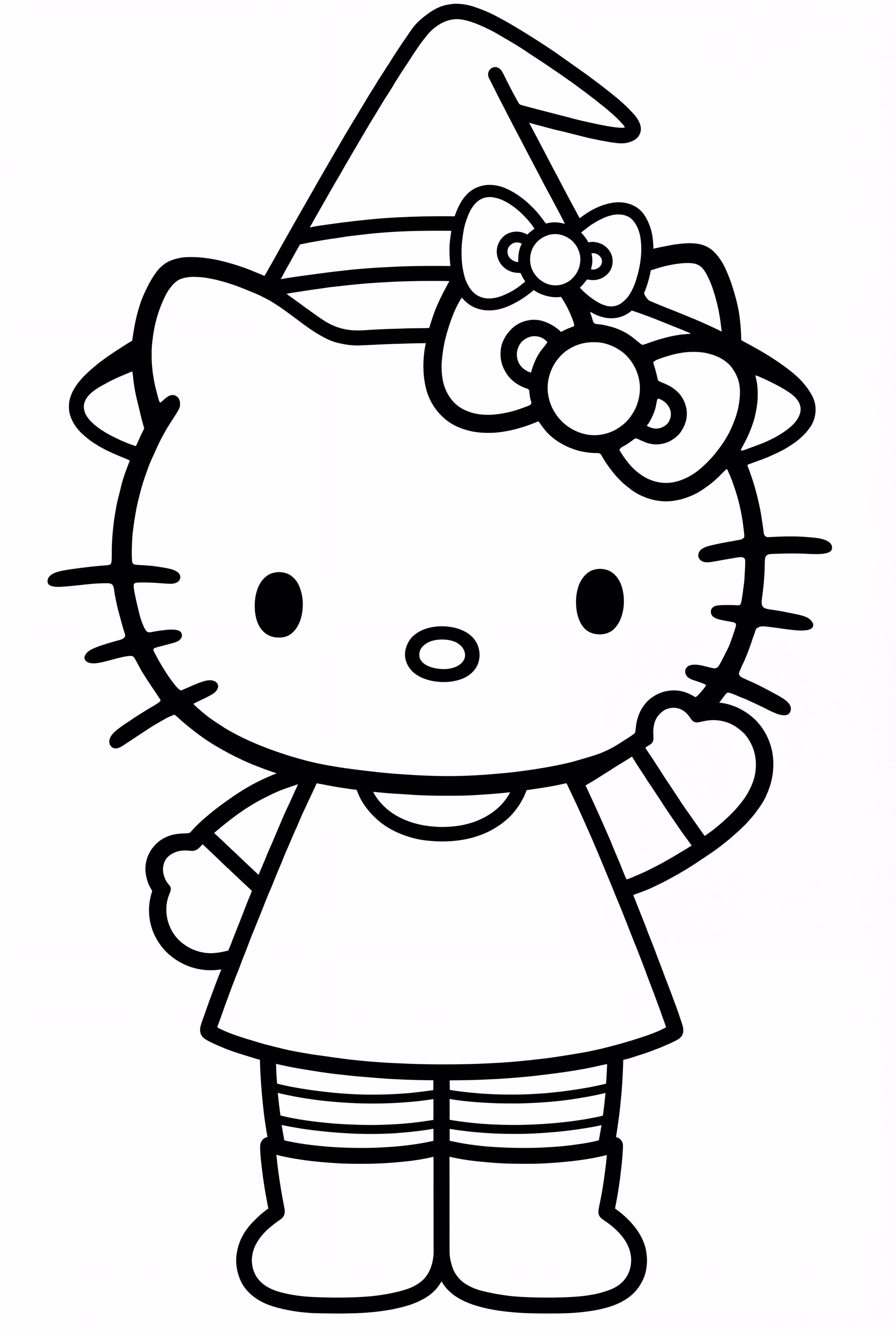 Hello Kitty Waving For Halloween