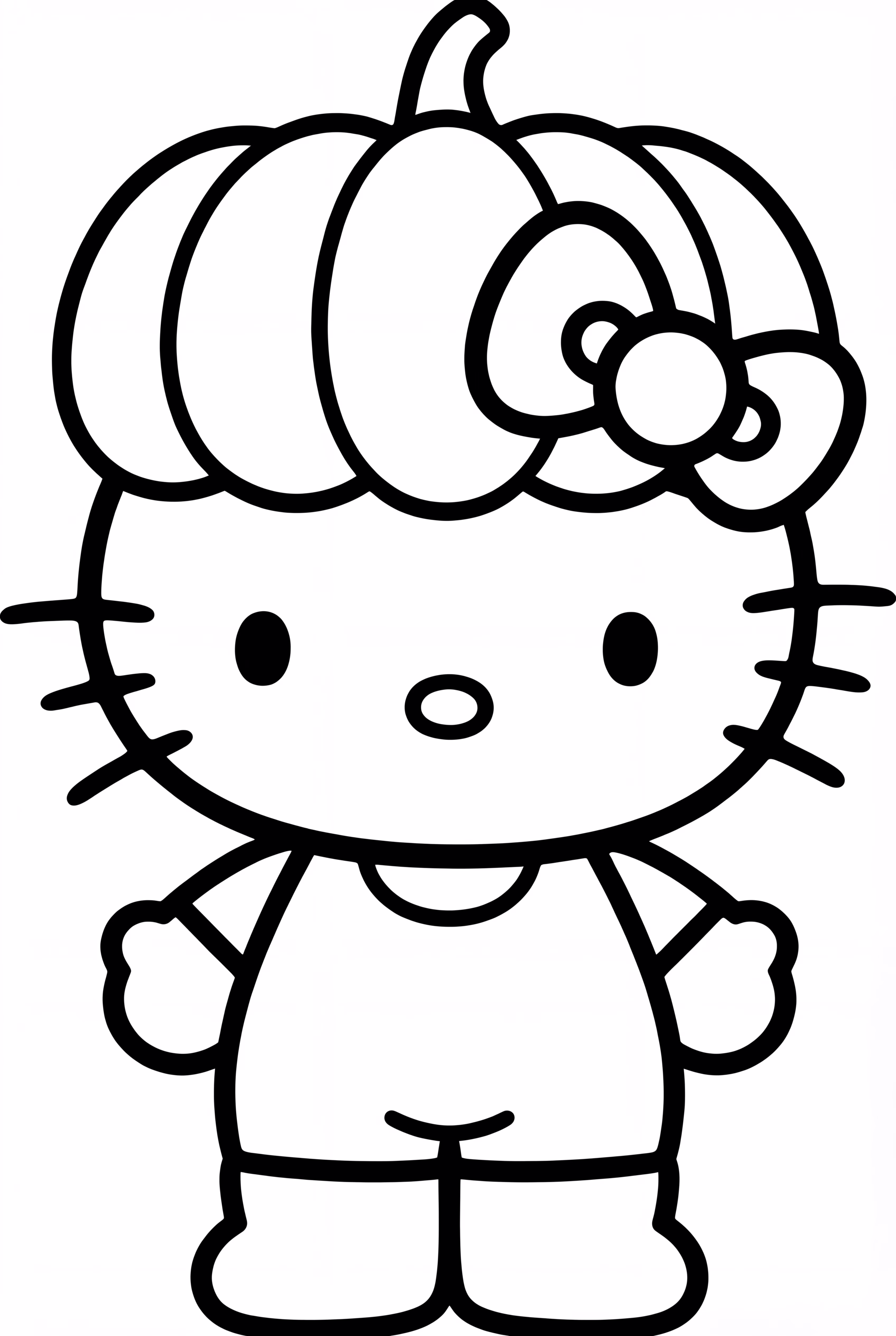 Hello Kitty Wearing A Pumpkin Hat