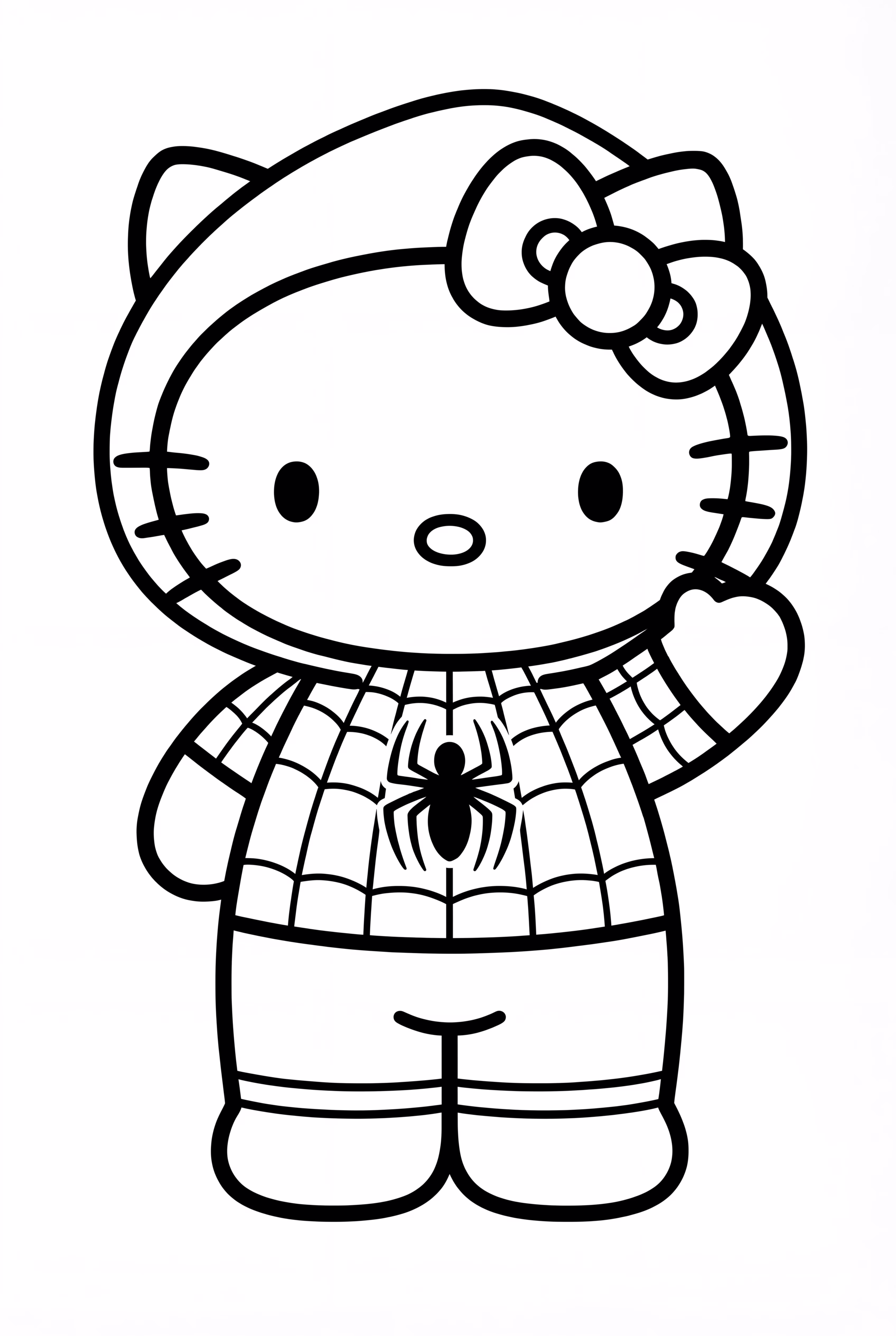 凱蒂貓穿著蜘蛛人服裝