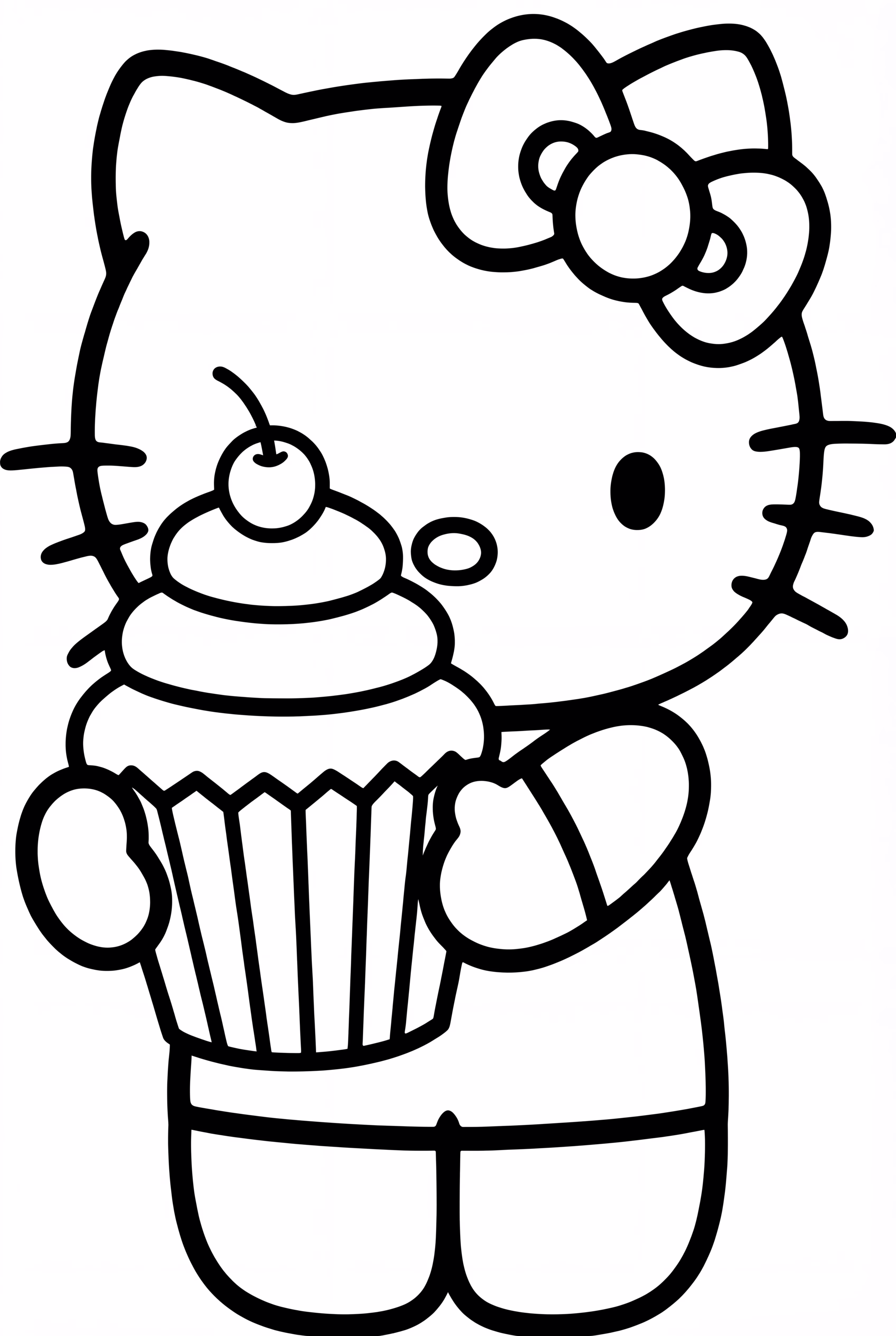hello kitty con un pastelito
