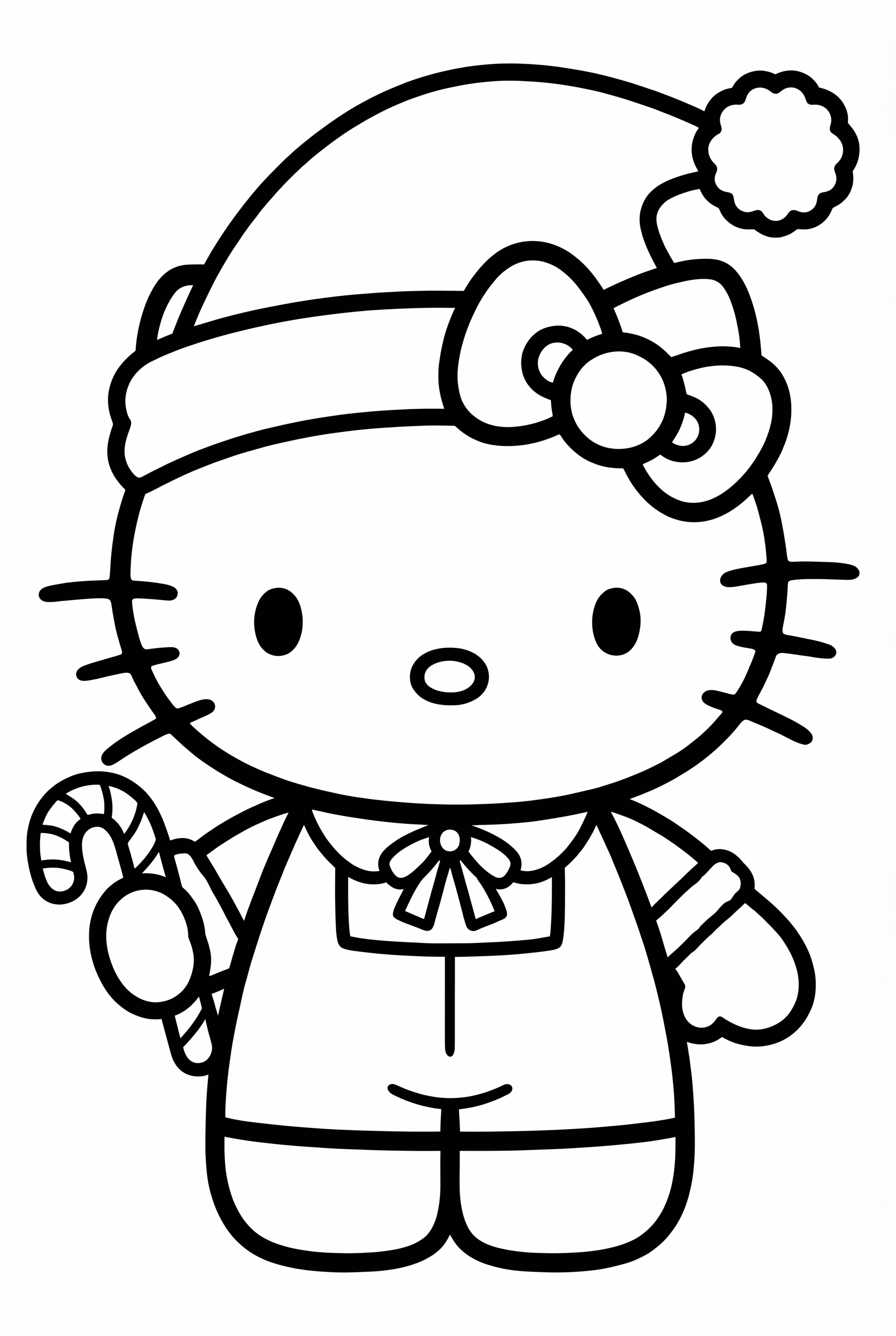 Hello Kitty con un gorro de Santa