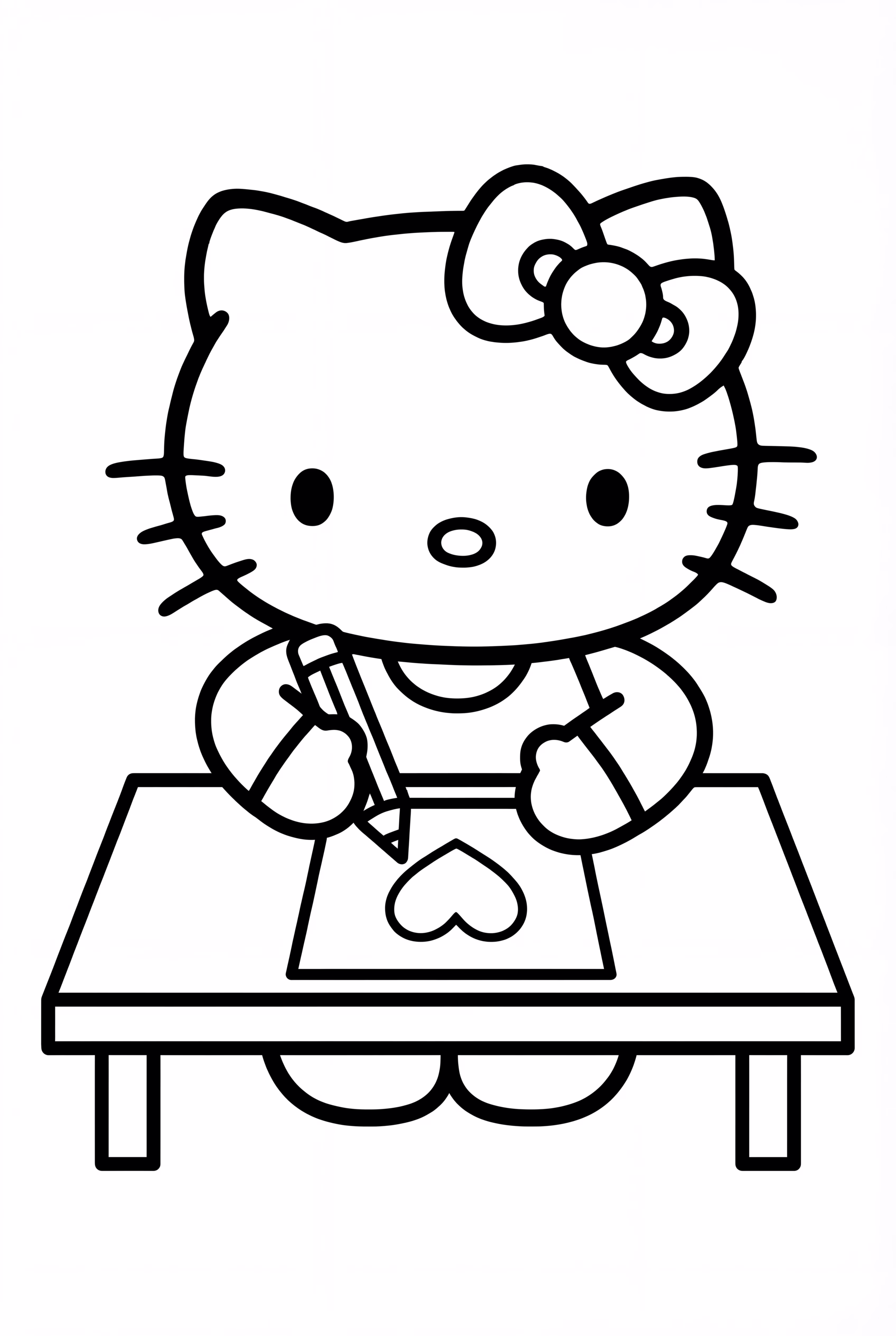 hello kitty escribiendo una carta de amor a querido daniel