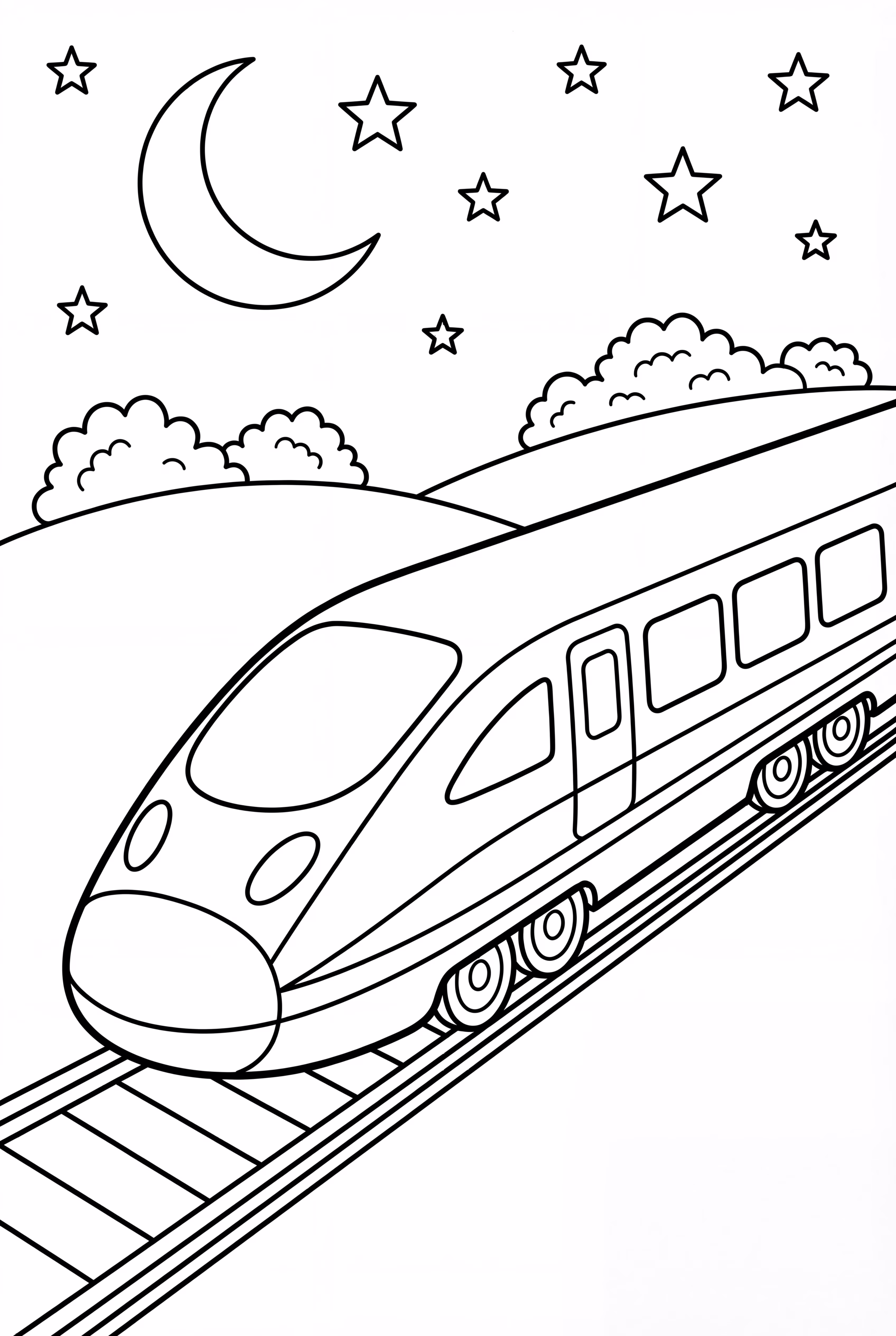 High Speed Train At Night