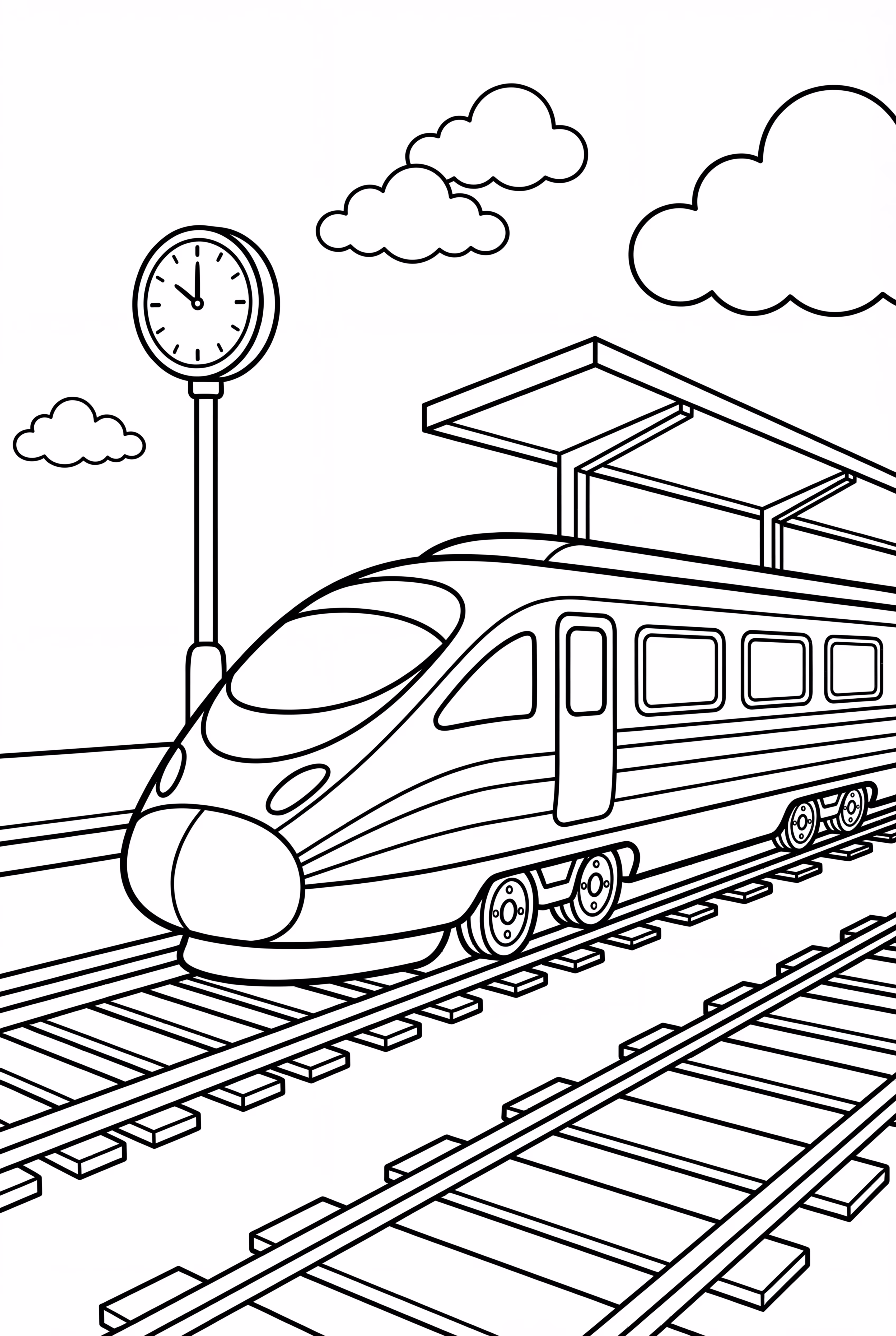 High Speed Train Departing The Station