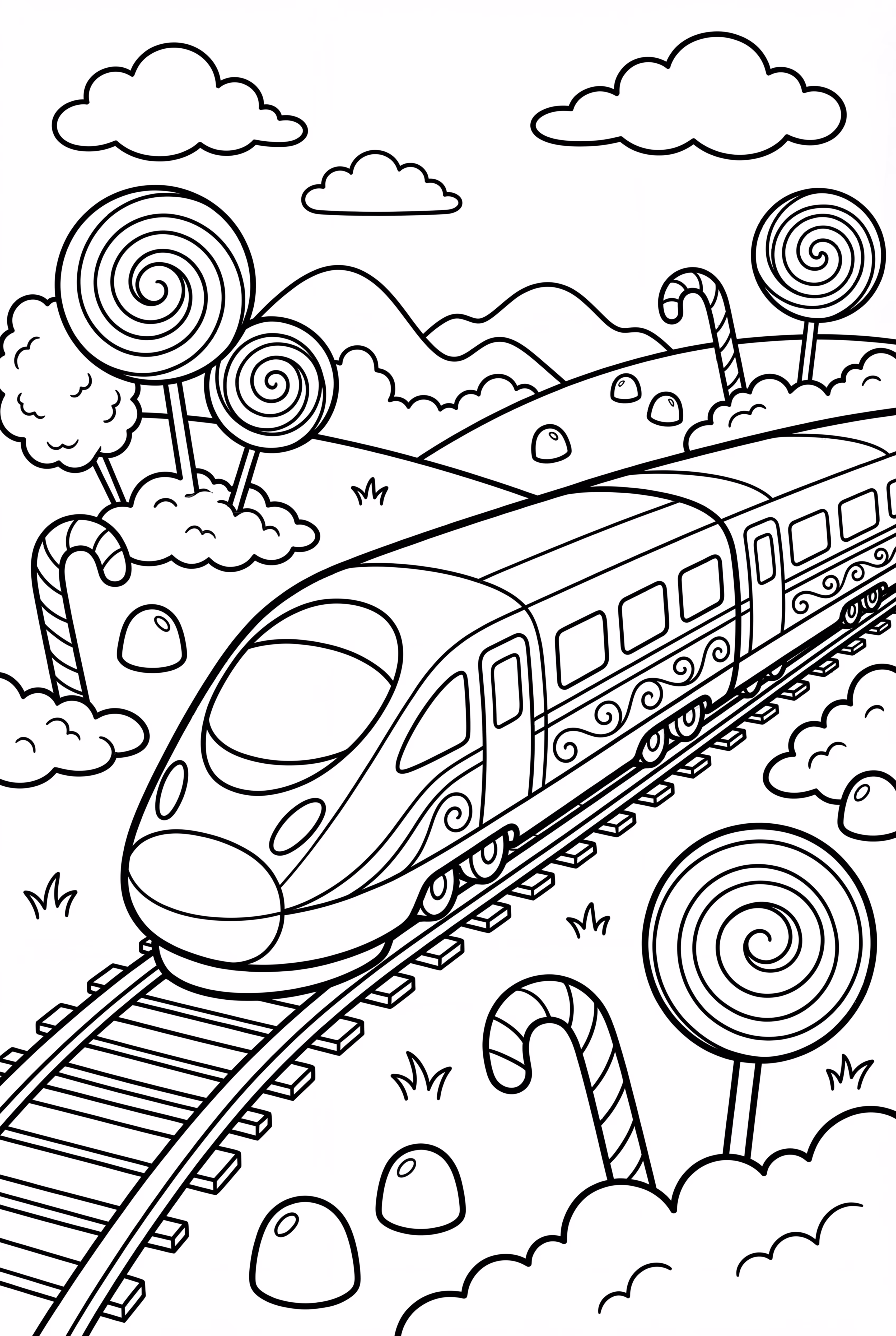 High Speed Train Exploring A Candy Land