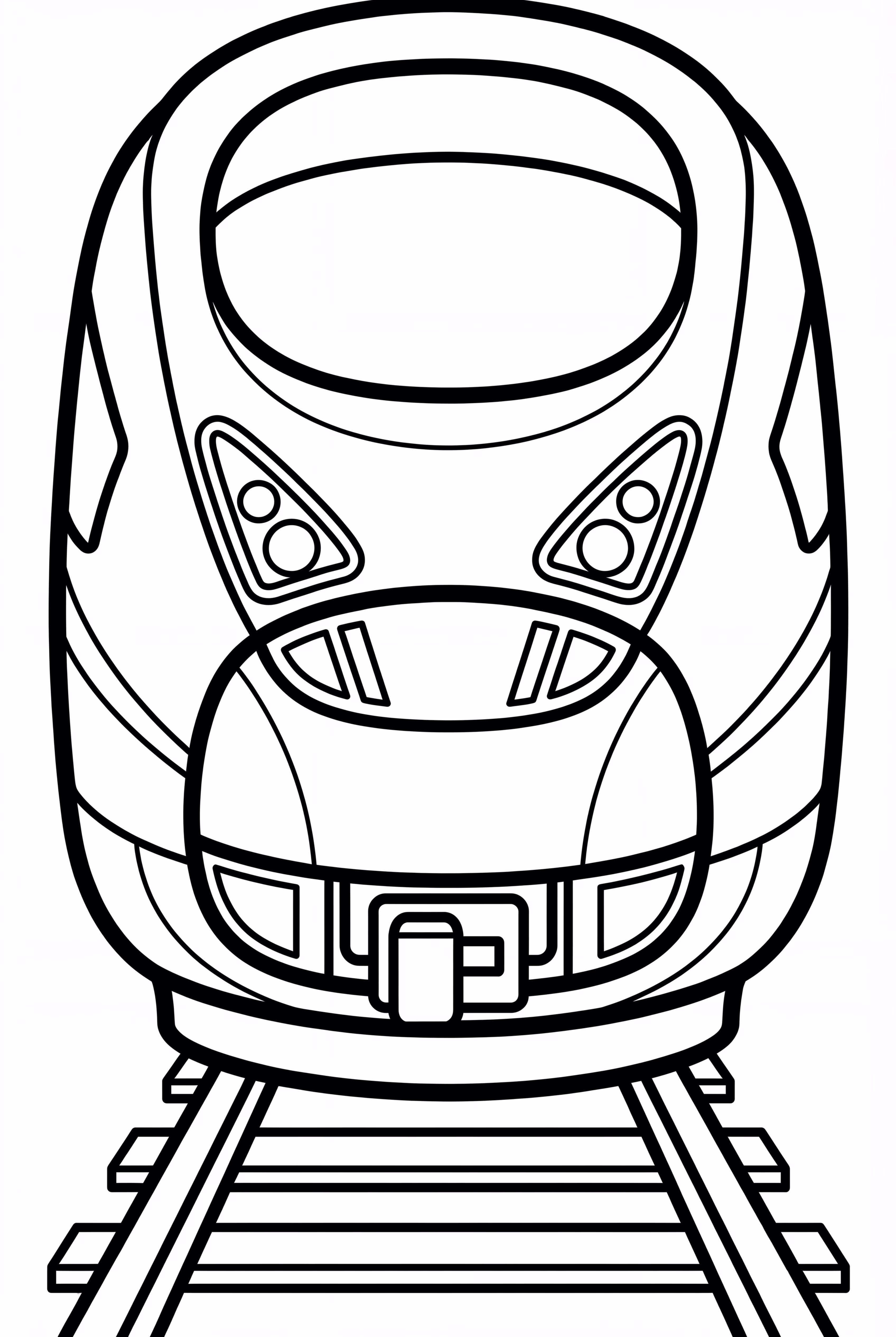 高速鉄道の正面ビュー