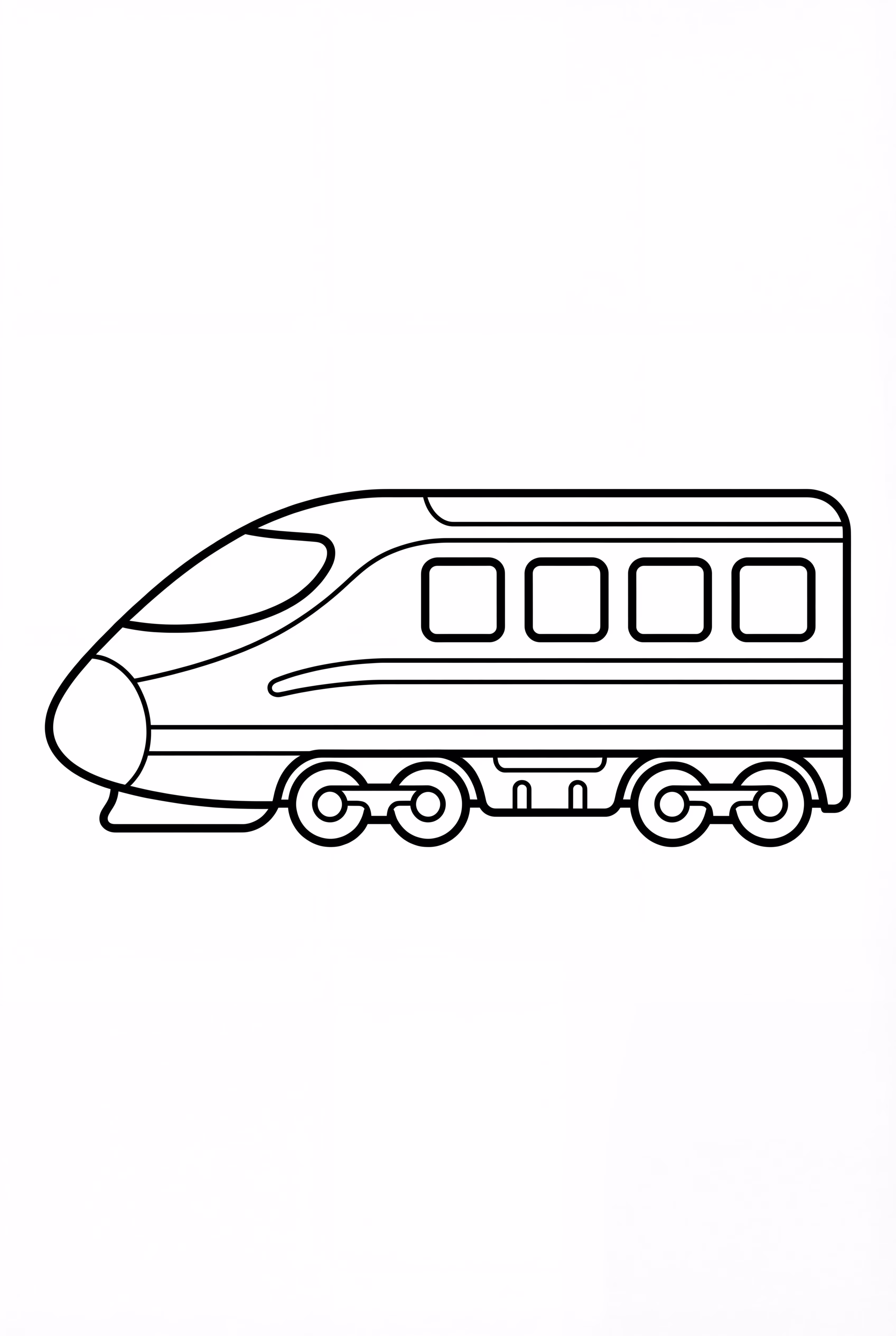 High Speed Train On The Tracks