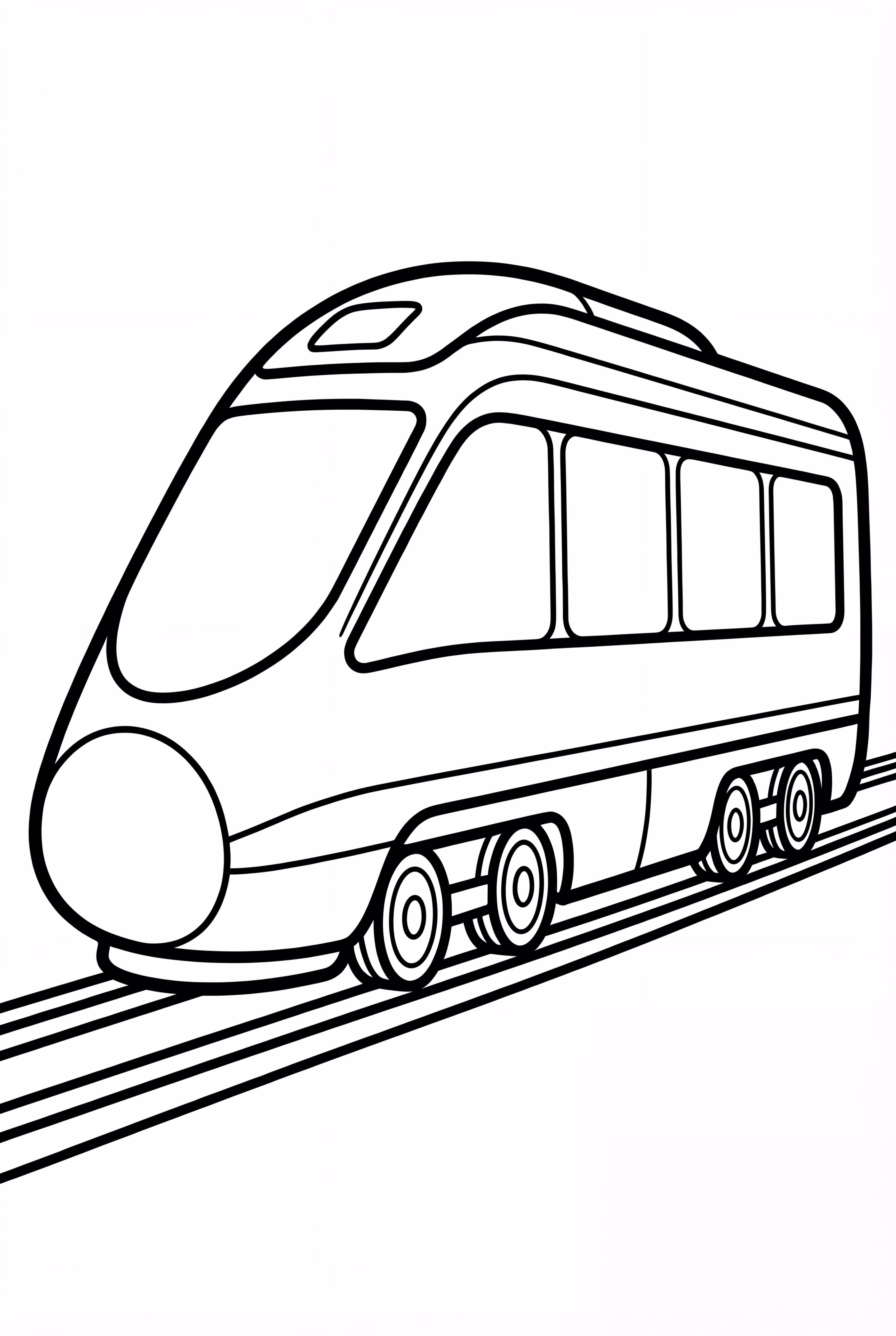 High Speed Train Under A Rainbow