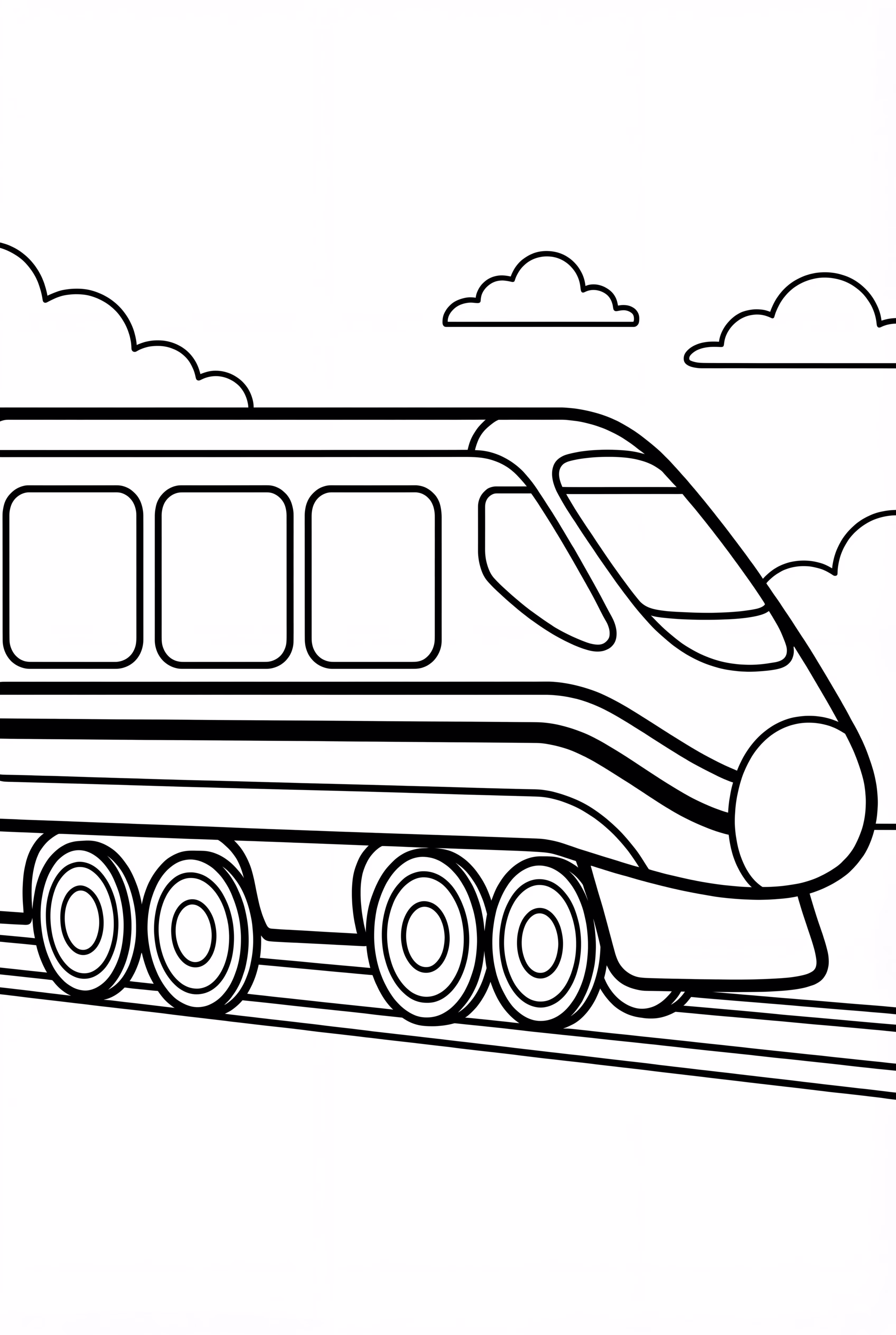 High Speed Train Waiting For The Green Light