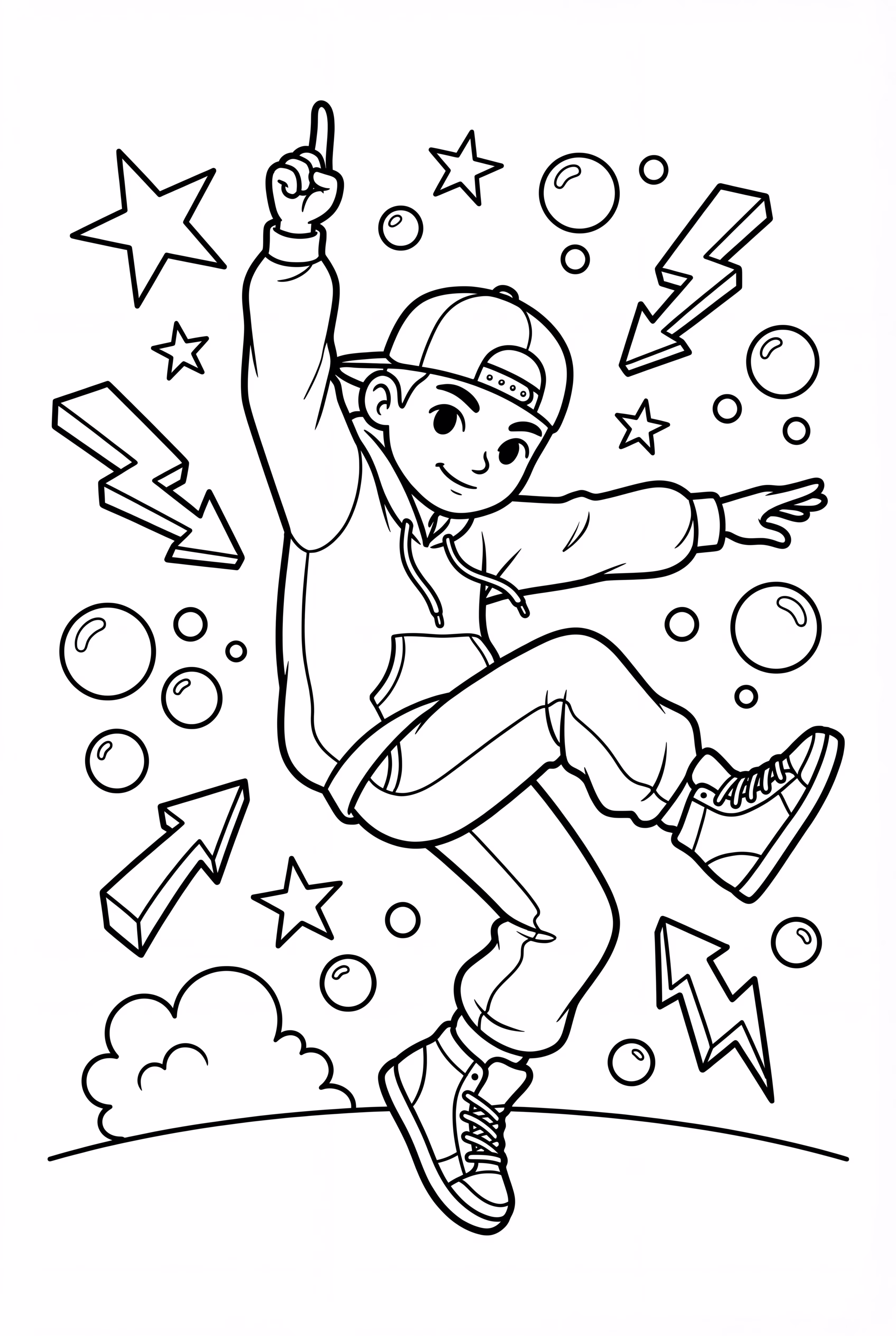 Dançarino de Hip Hop e Grafite