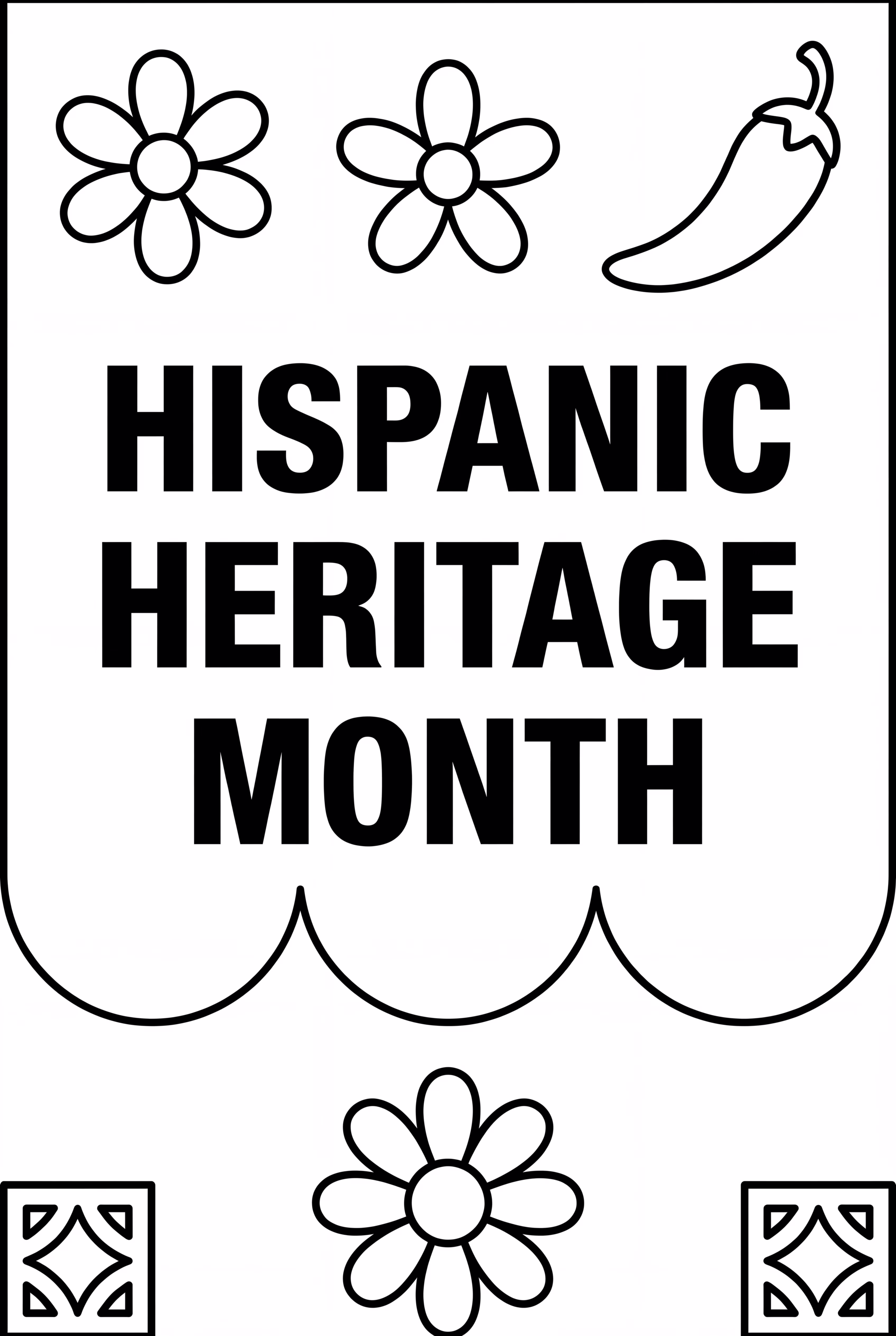 西班牙裔传统月简易剪纸艺术