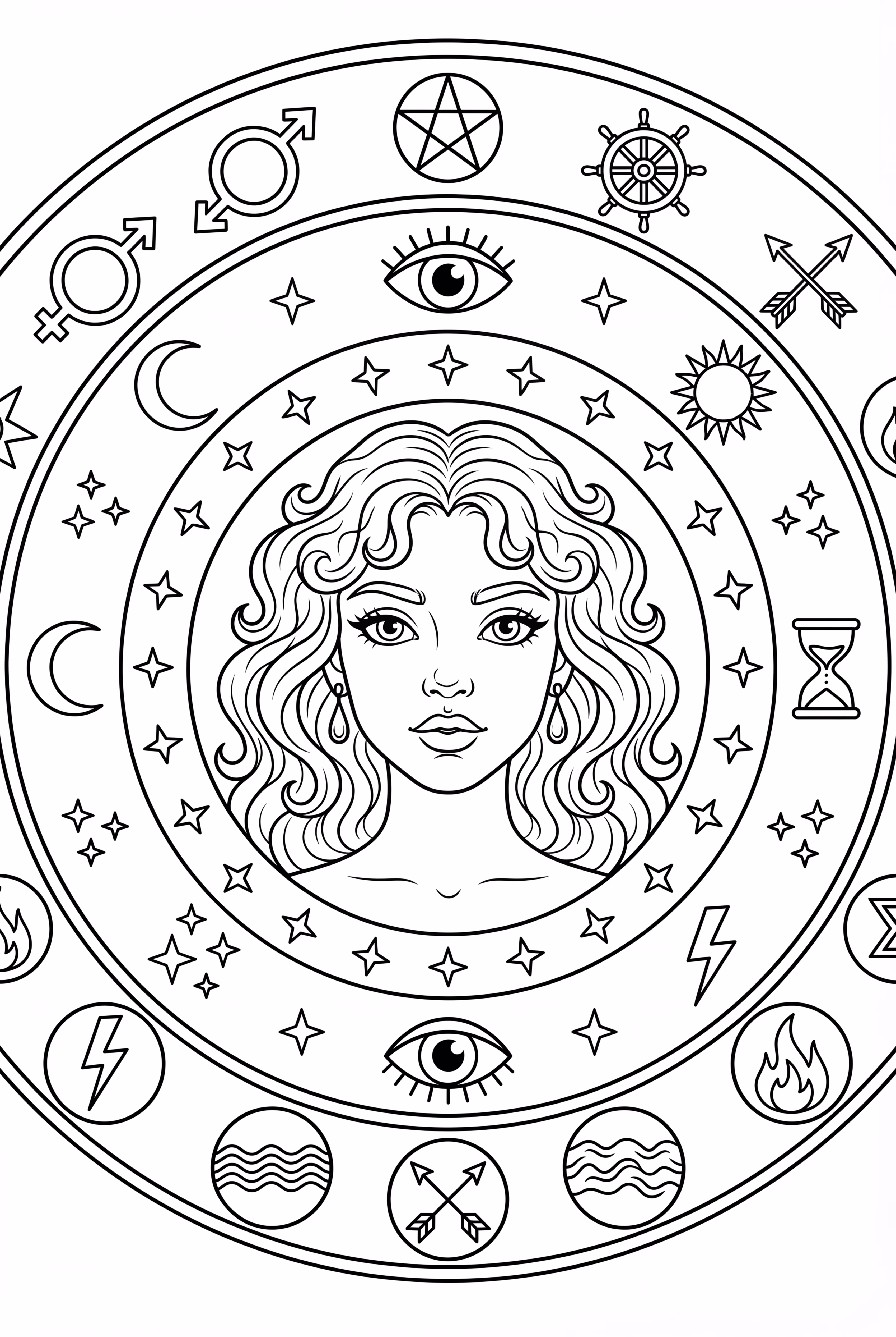 Cercle de Sortilège Hocus Pocus Avec Symboles