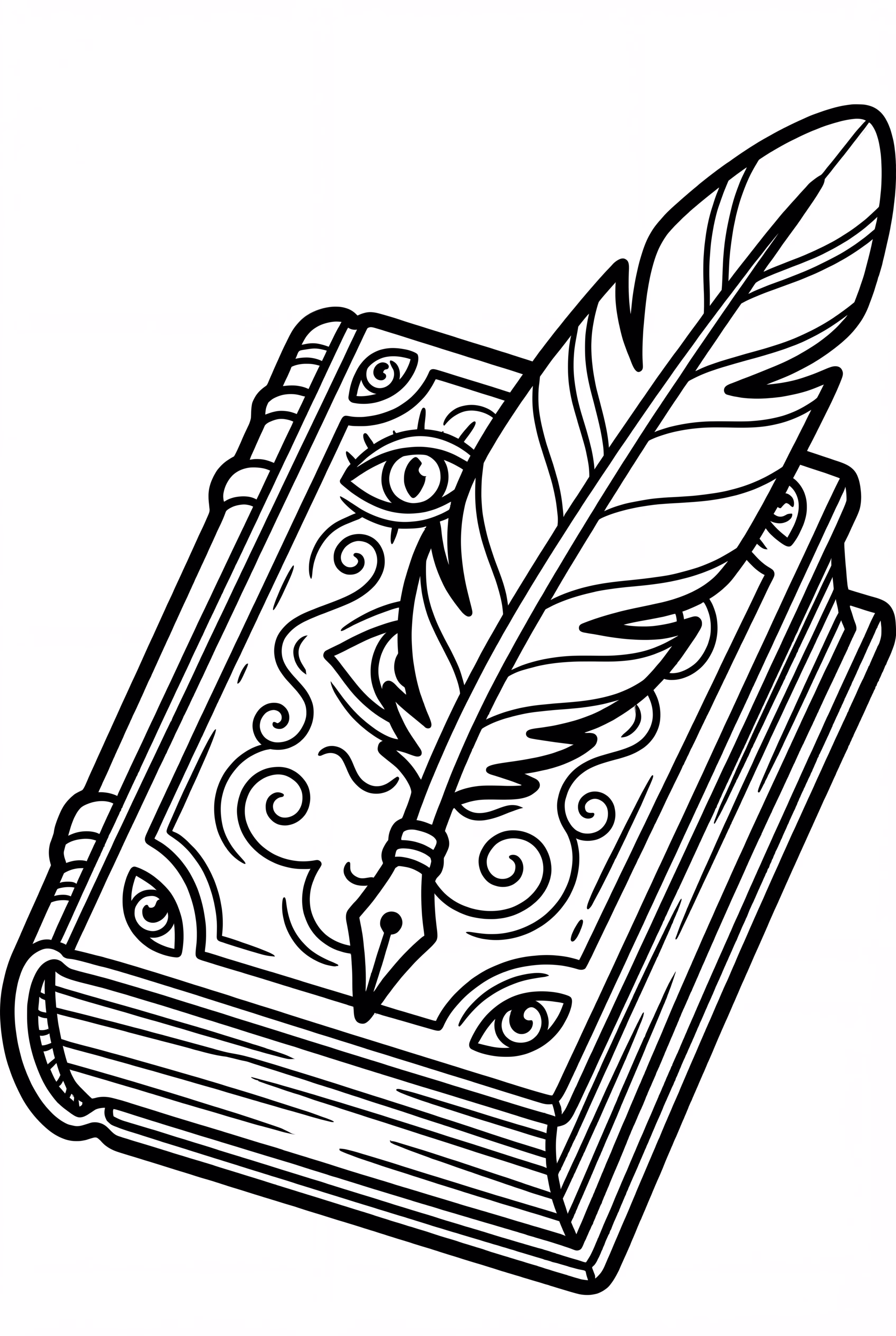 Caneta de Penas do Livro de Feitiços Hocus Pocus