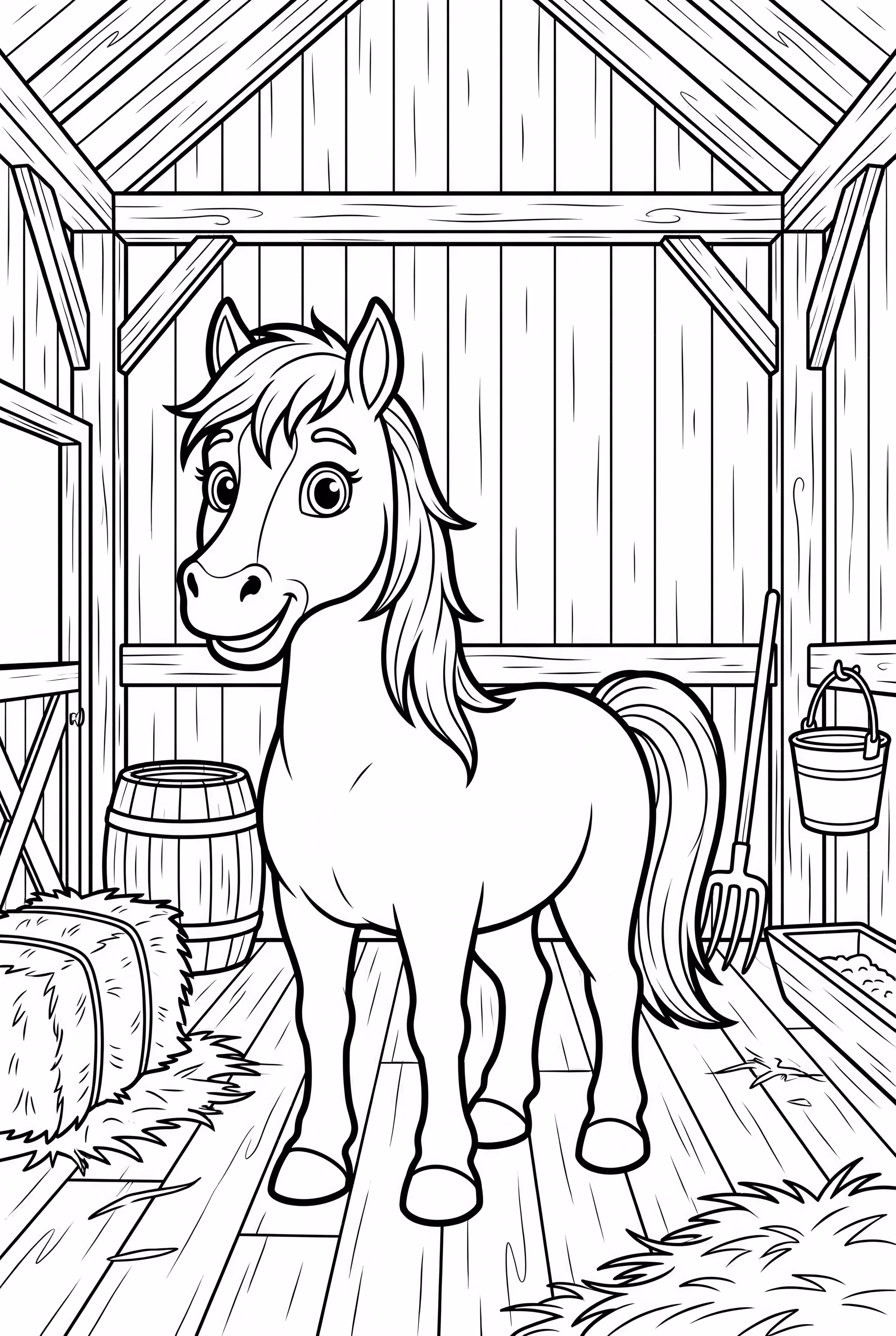 Horse Galloping Through the Forest