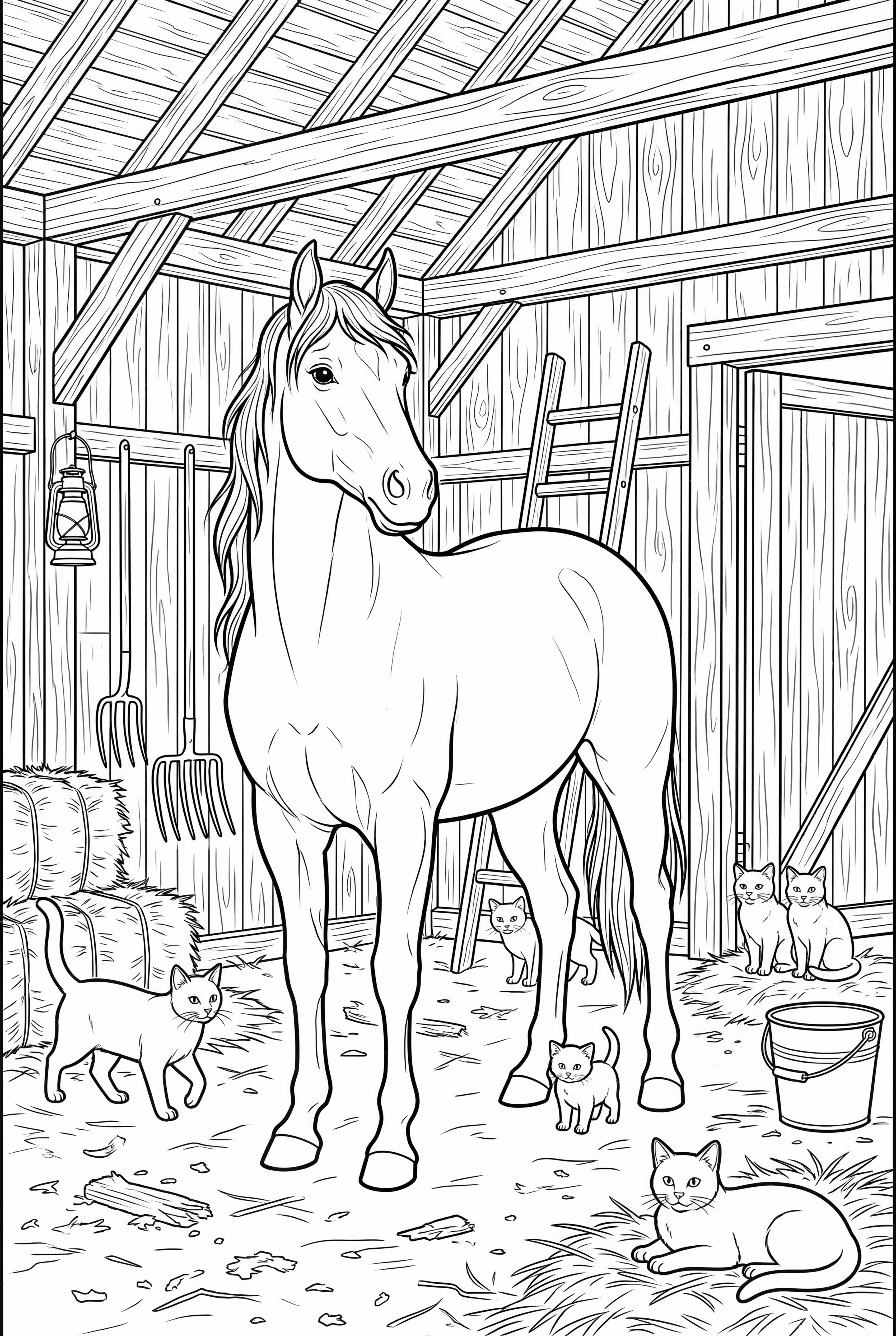 Cheval galopant à travers la forêt-2