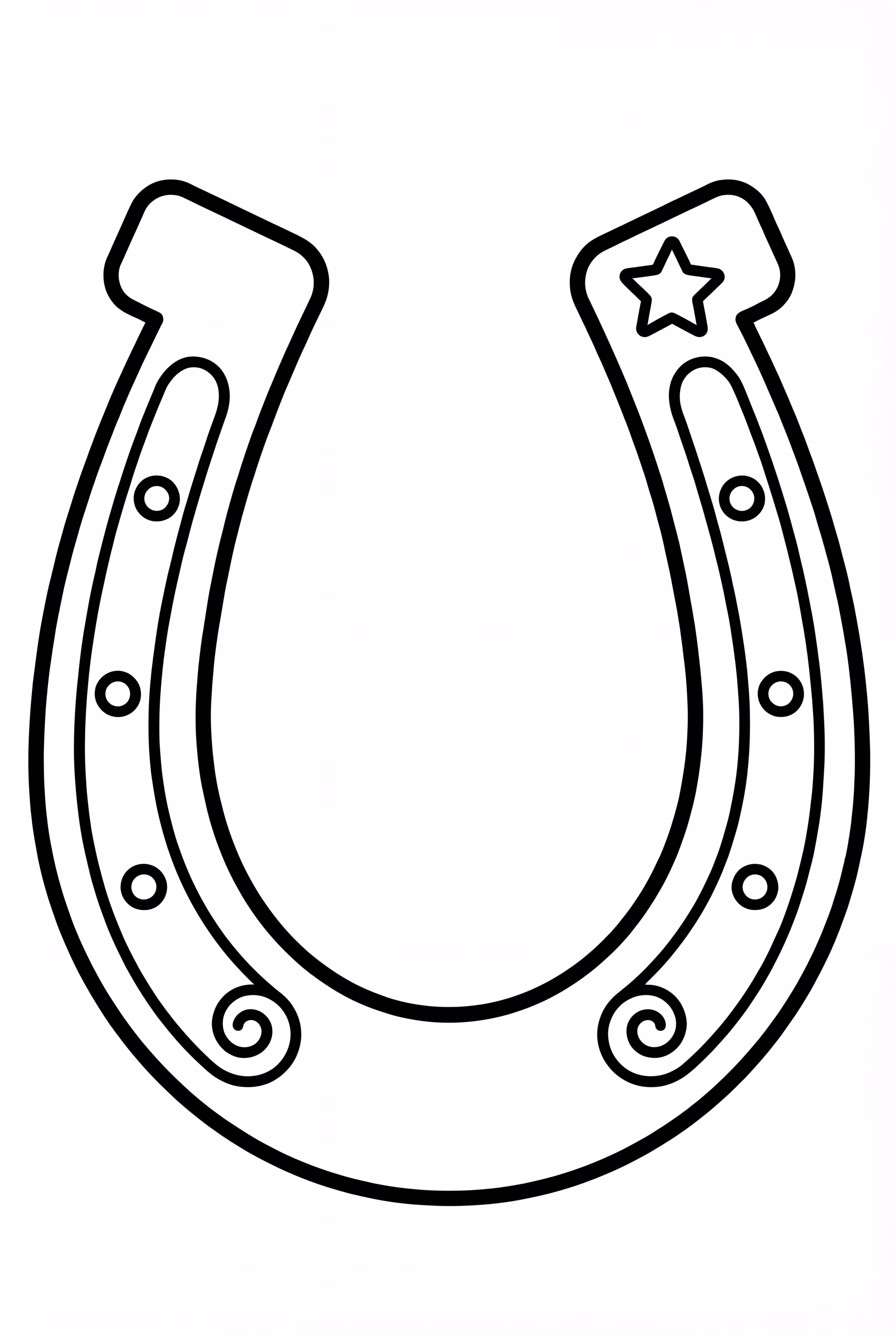 Horse Shoe with Detailed Engravings