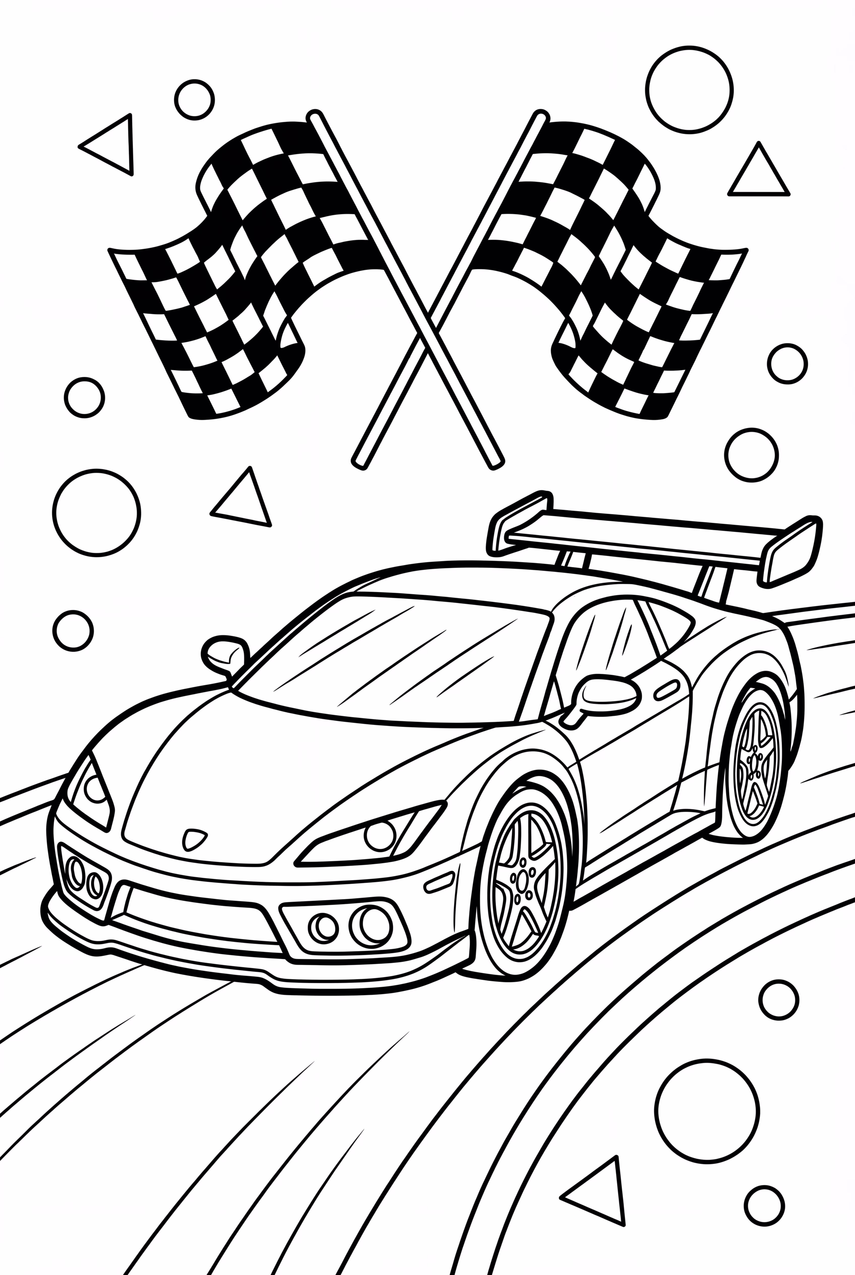 Hot Wheels Car With A Detailed Spoiler