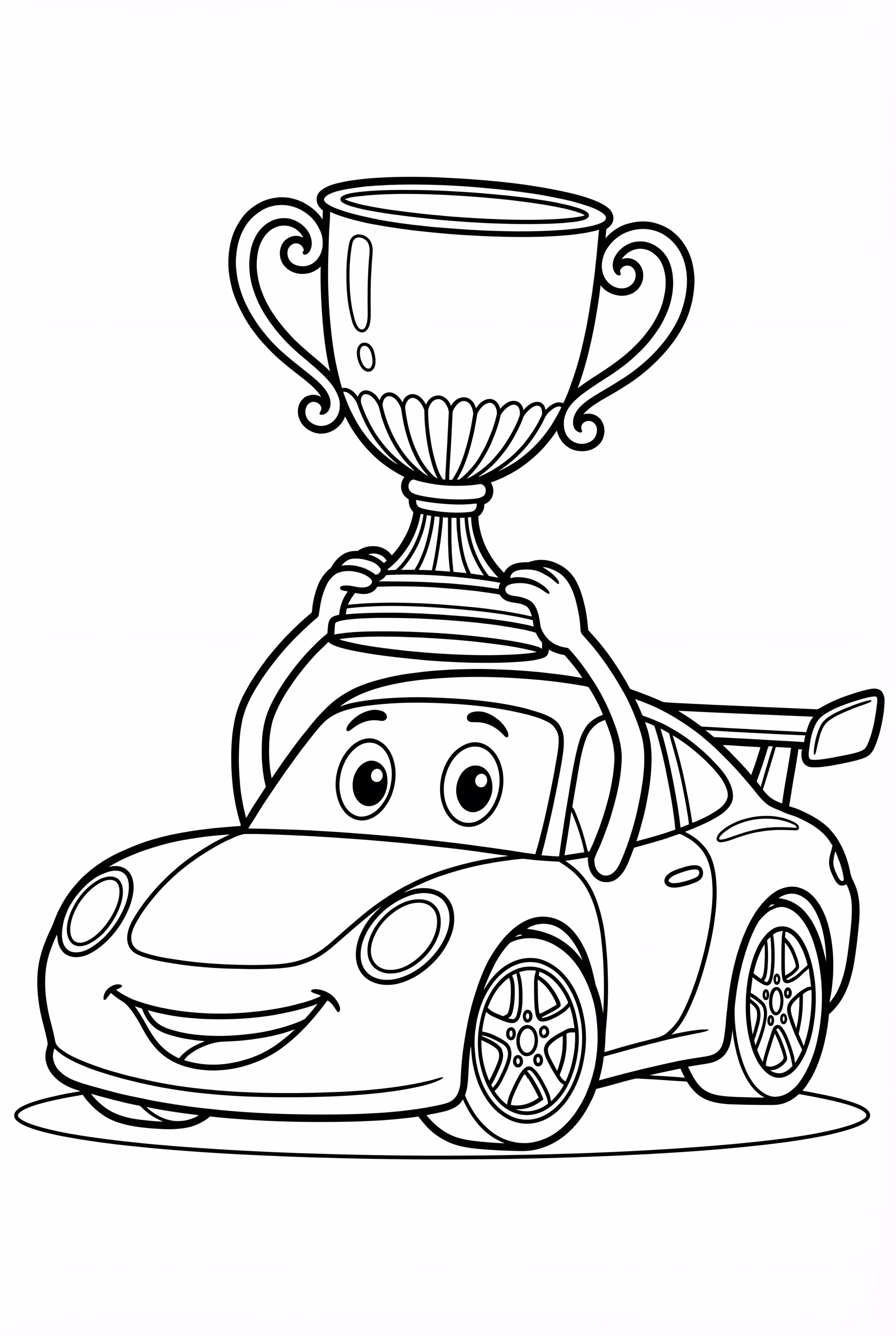 Hot Wheels Car With A Trophy